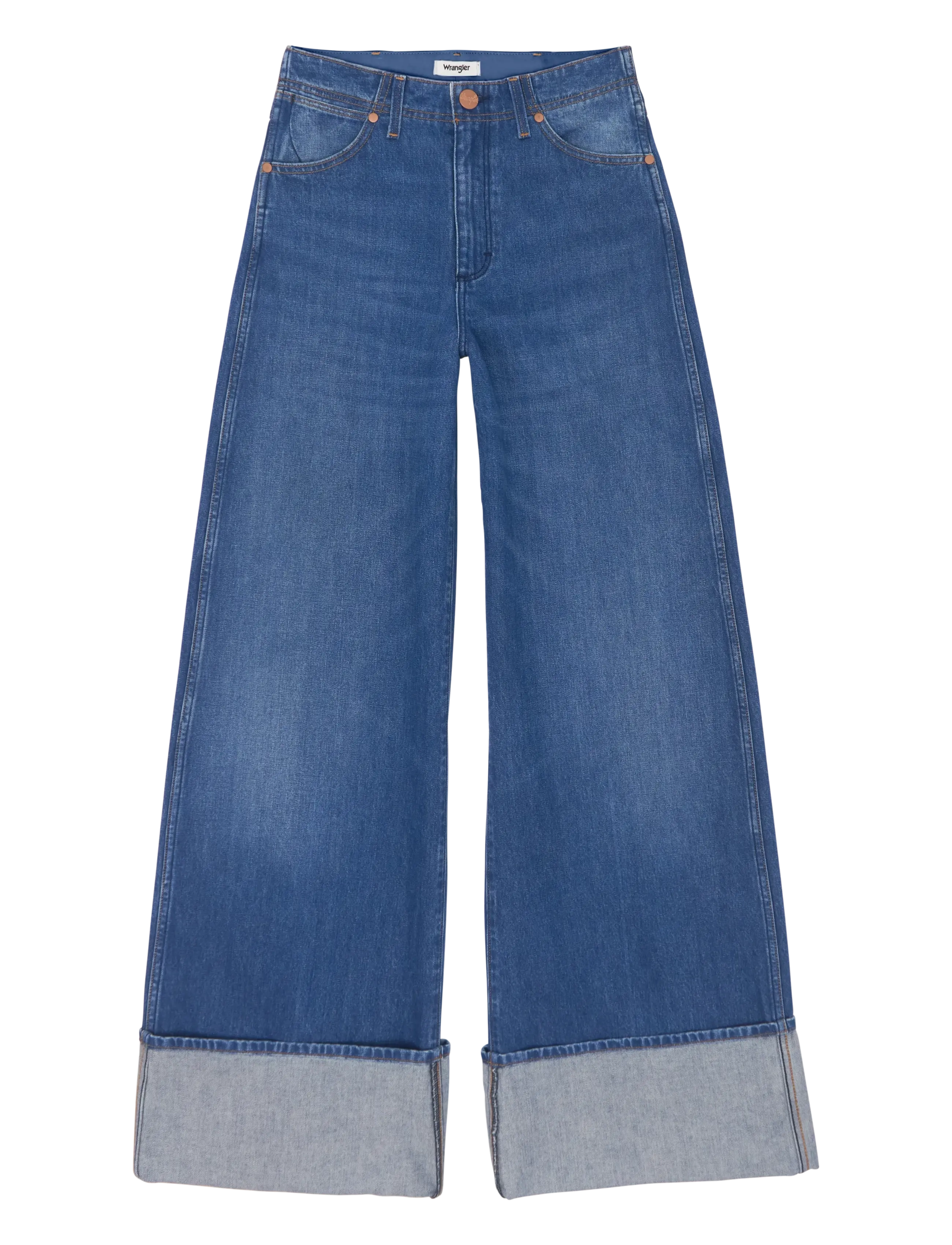 Wrangler - CUFFED TROUSER - hosen mit weitem bein - rodeo ridge - 1