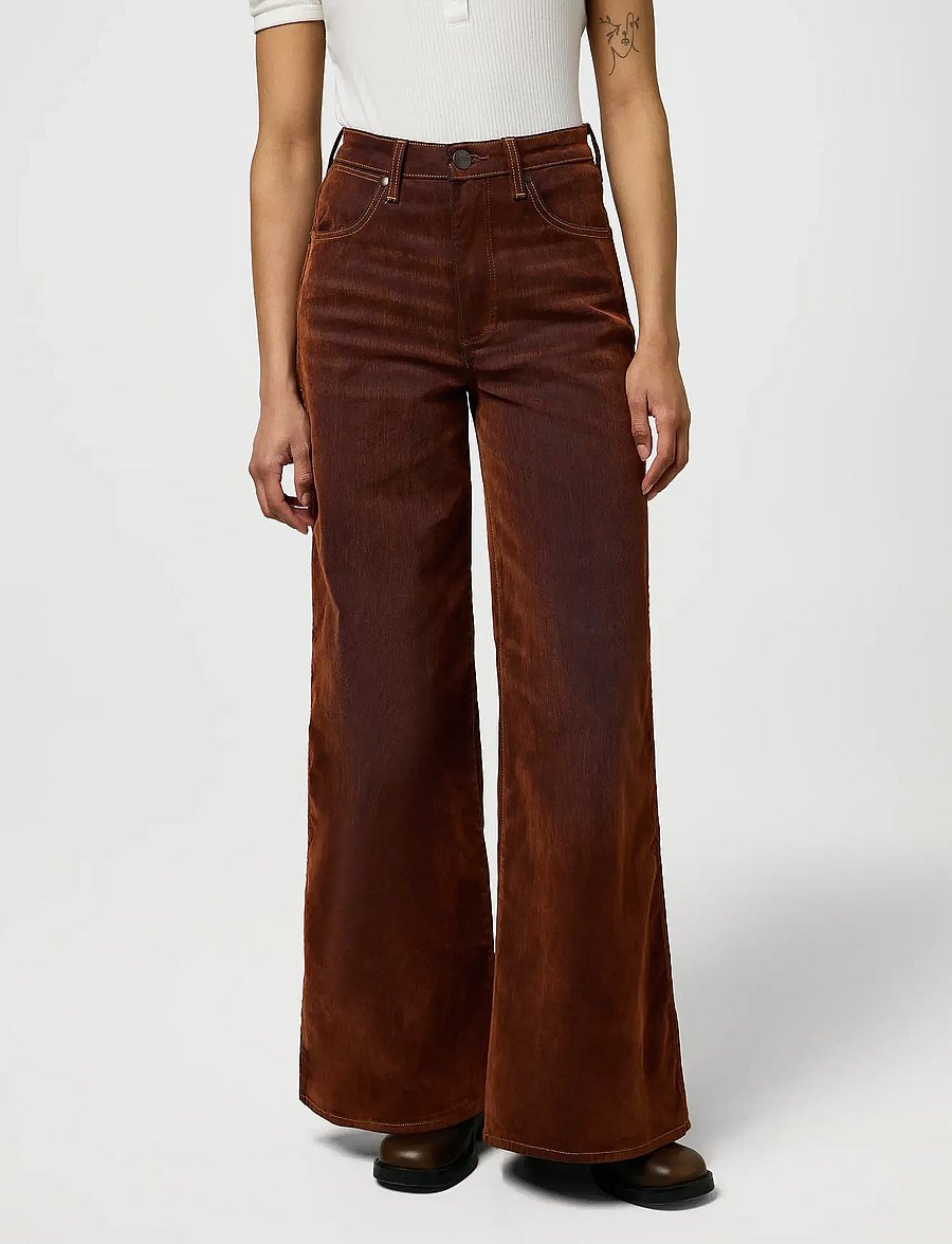 Wrangler - CANYON - wide leg jeans - cinnamon chill - 0