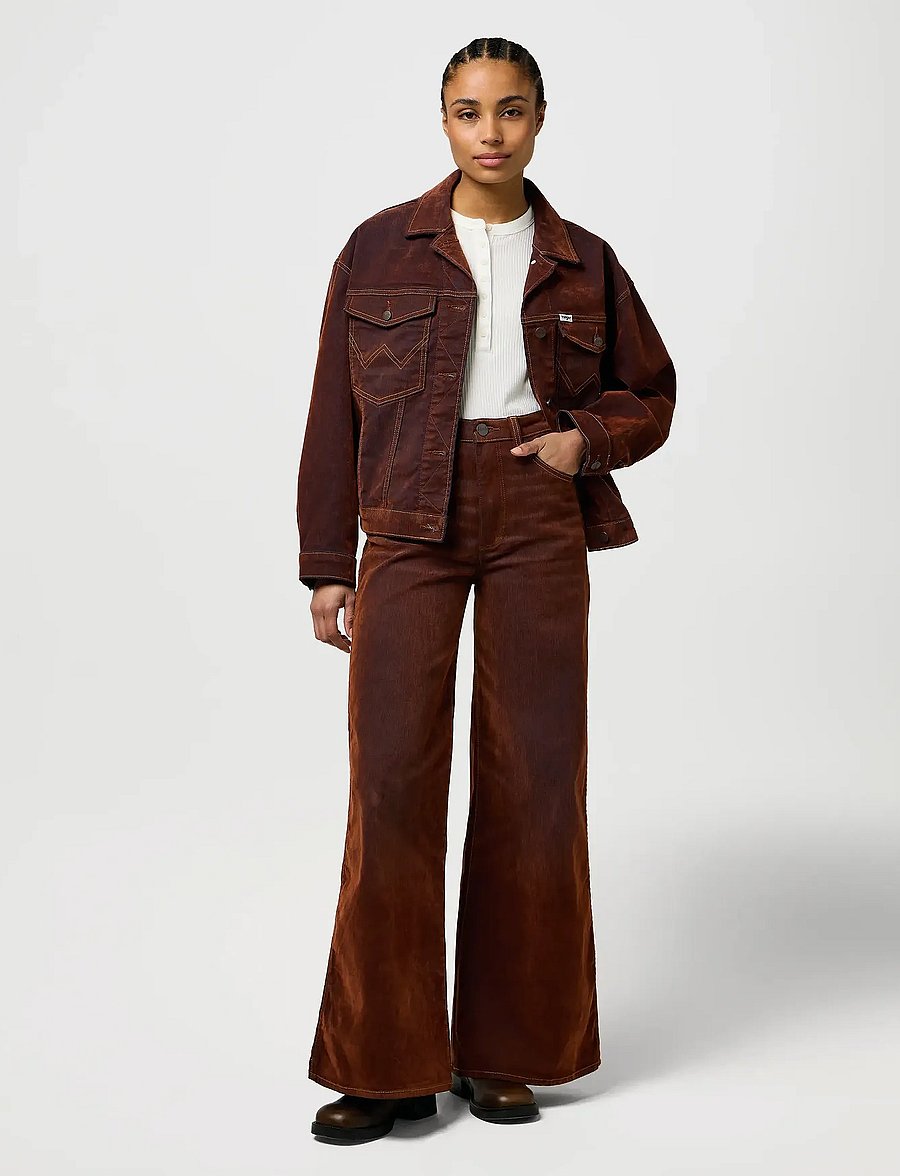 Wrangler - CANYON - wide leg jeans - cinnamon chill - 4