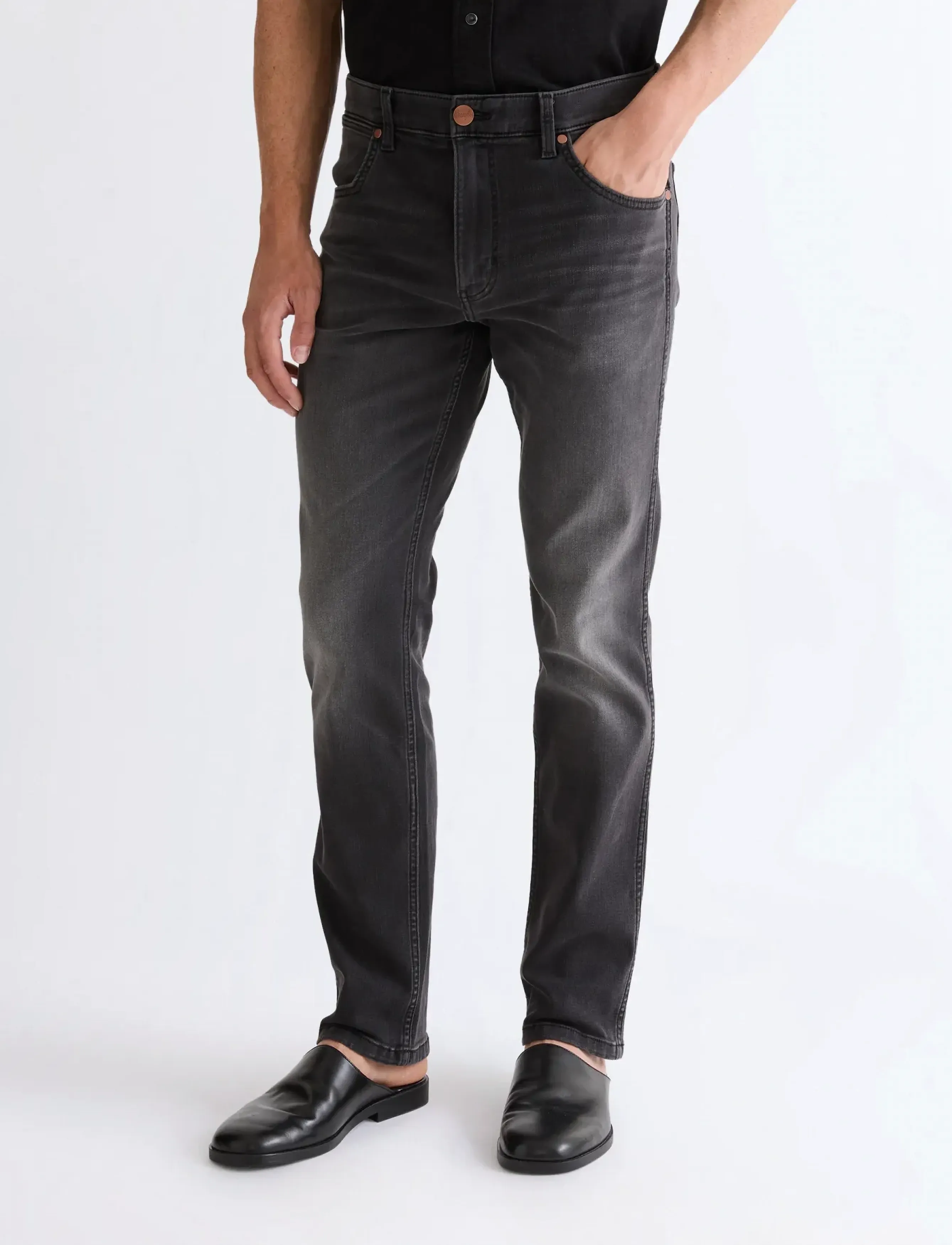 Wrangler Greensboro, 30 x 32, Grey, Jeans > Almindelige, Herre
