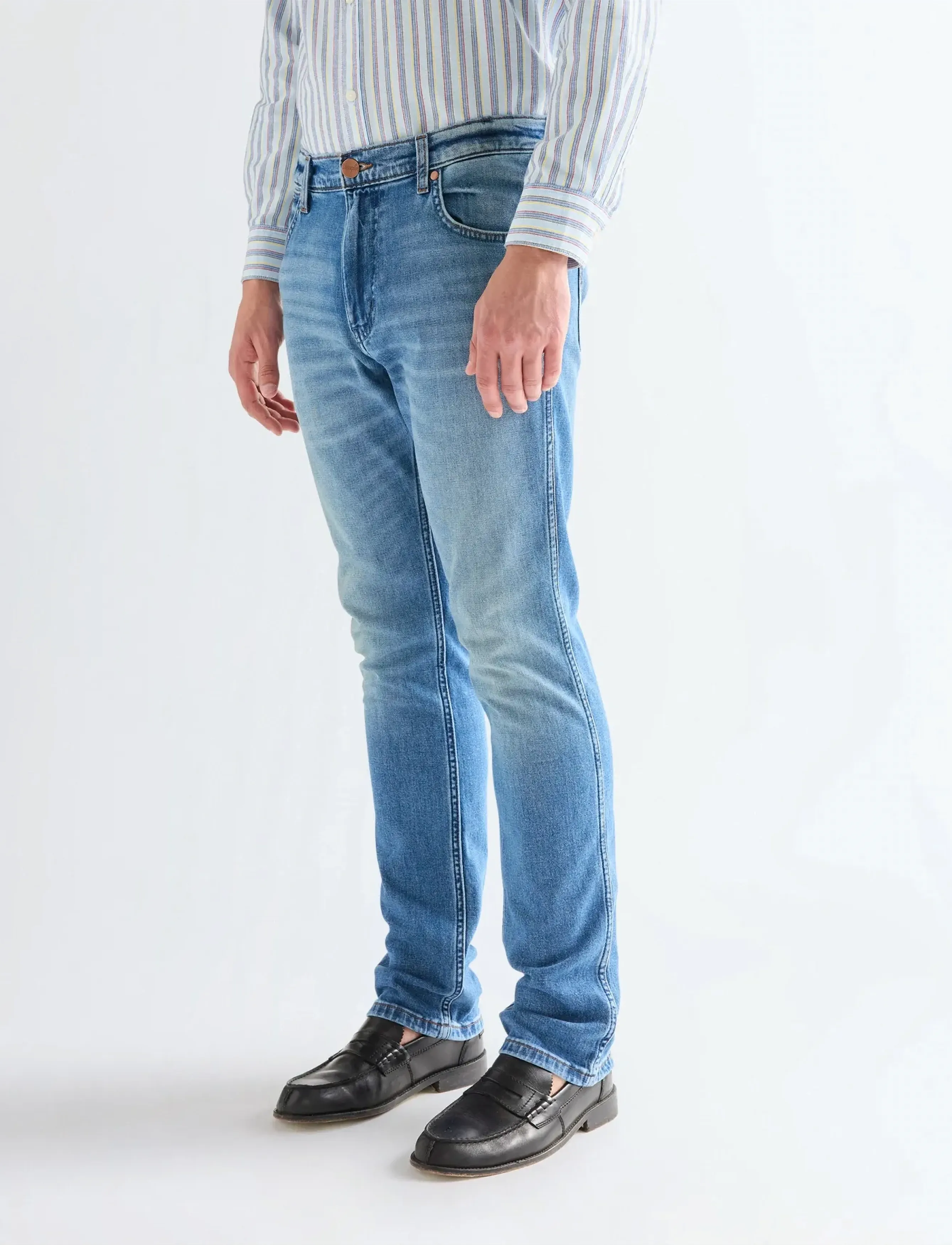 Wrangler Greensboro, 33 x 34, Blue, Jeans > Almindelige, Herre