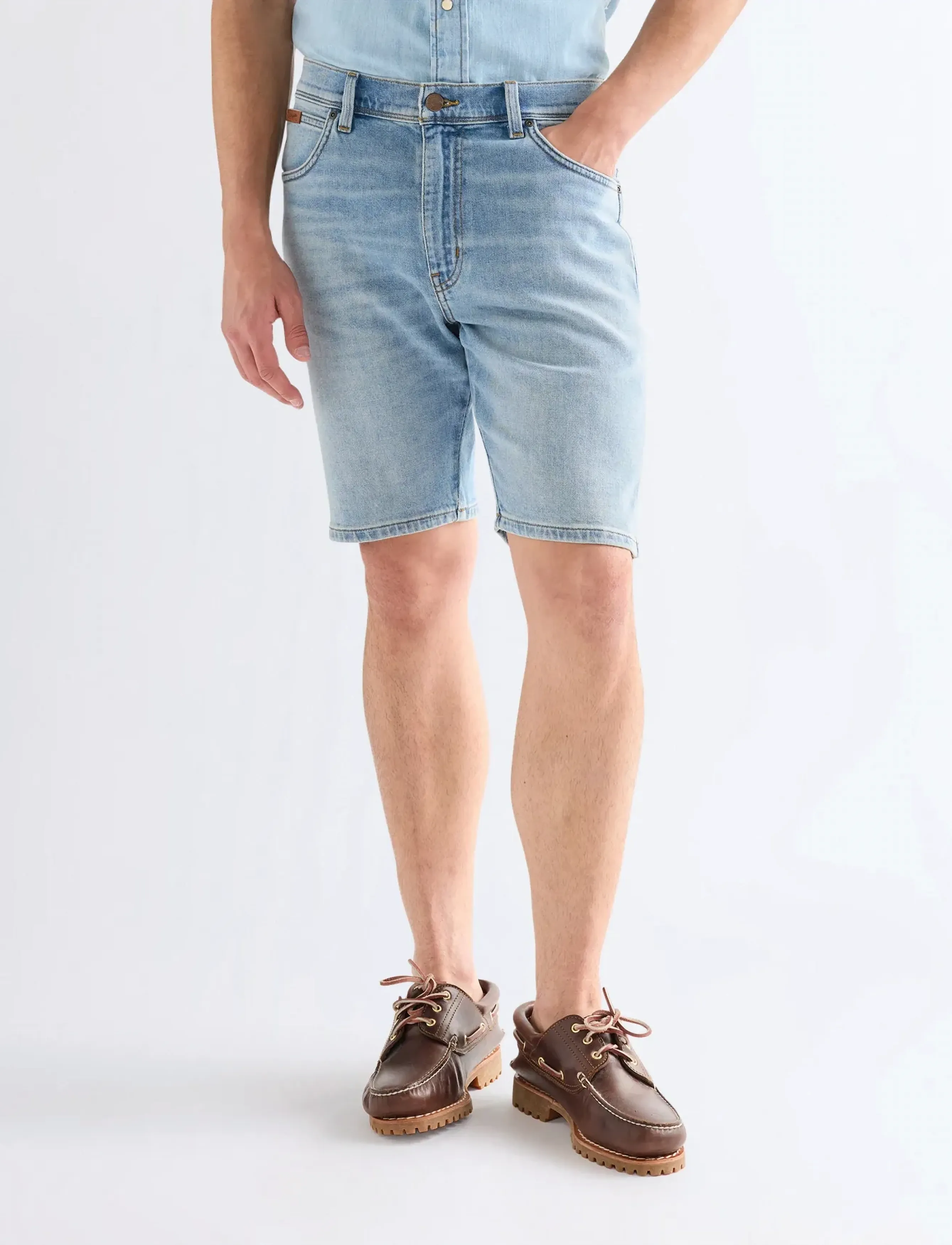 Wrangler TEXAS SHORTS - Kläder - TUNDRA RIDGE / blue