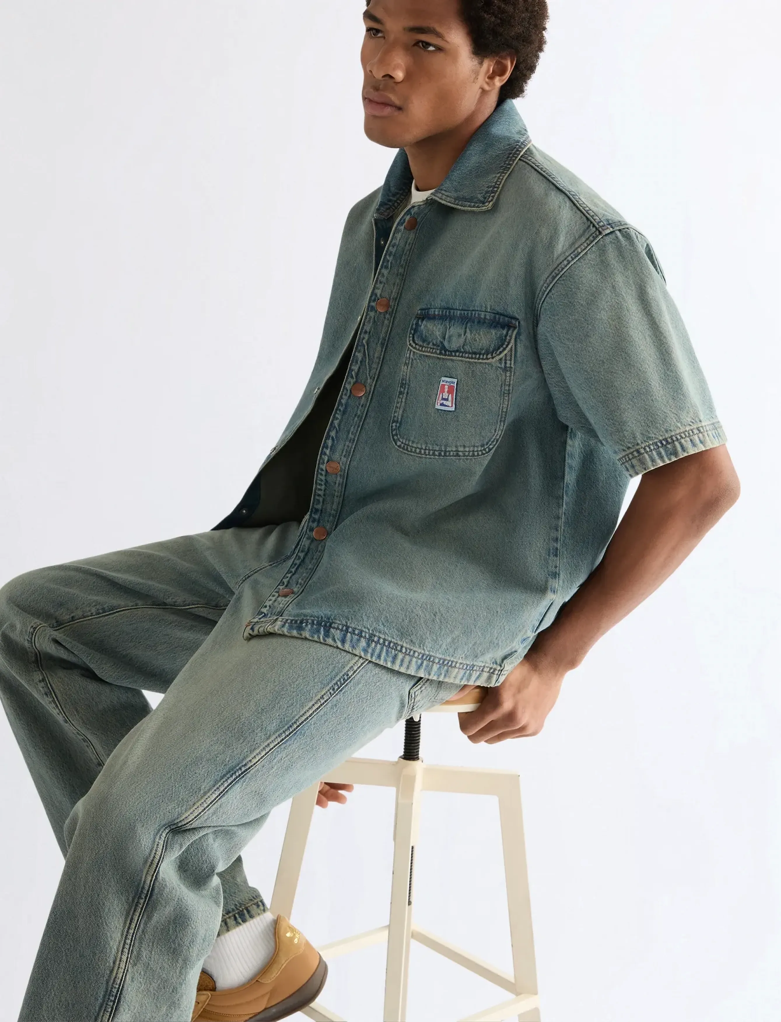 Wrangler LOOSE STRAIGHT - Fatnaður - CANYON SHADE / blue