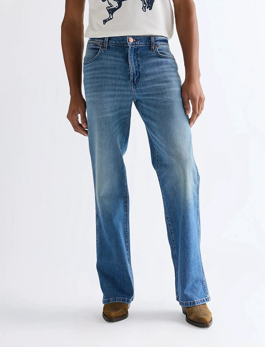Wrangler - LOOSE BOOT - alt laienevad teksad - harbor blue - 0