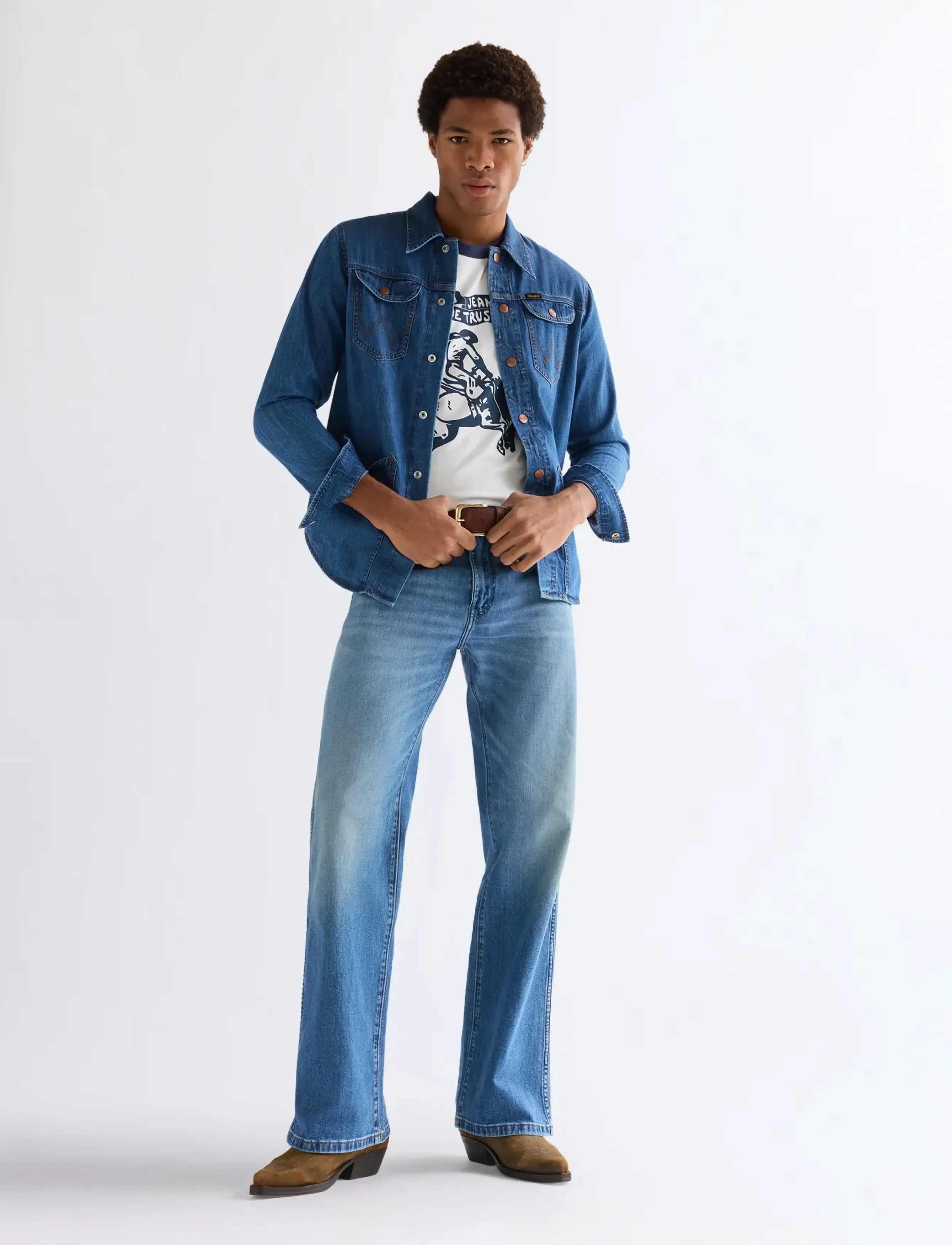 Wrangler - LOOSE BOOT - loose jeans - harbor blue - 4