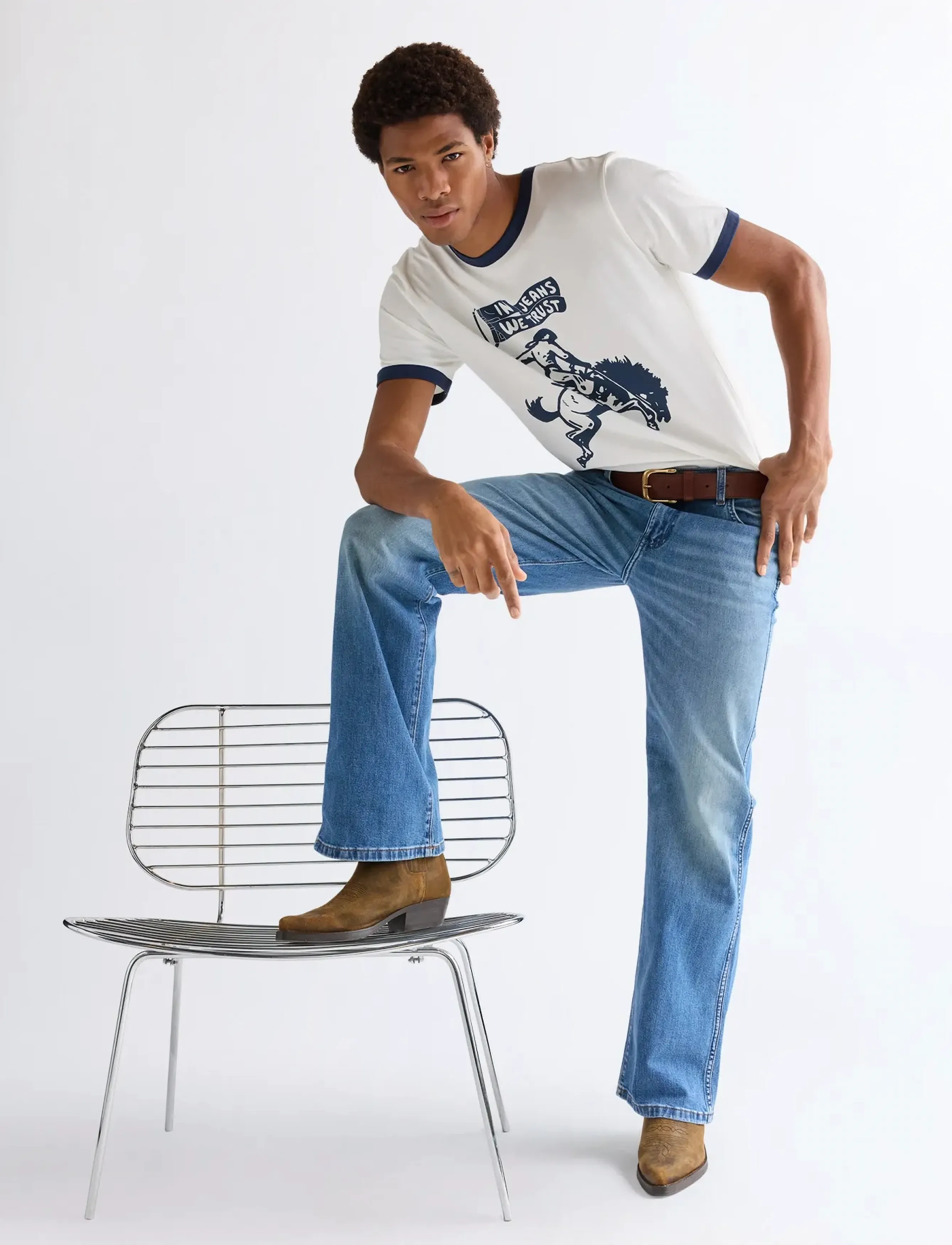 Wrangler LOOSE BOOT - Jeans - HARBOR BLUE / blue