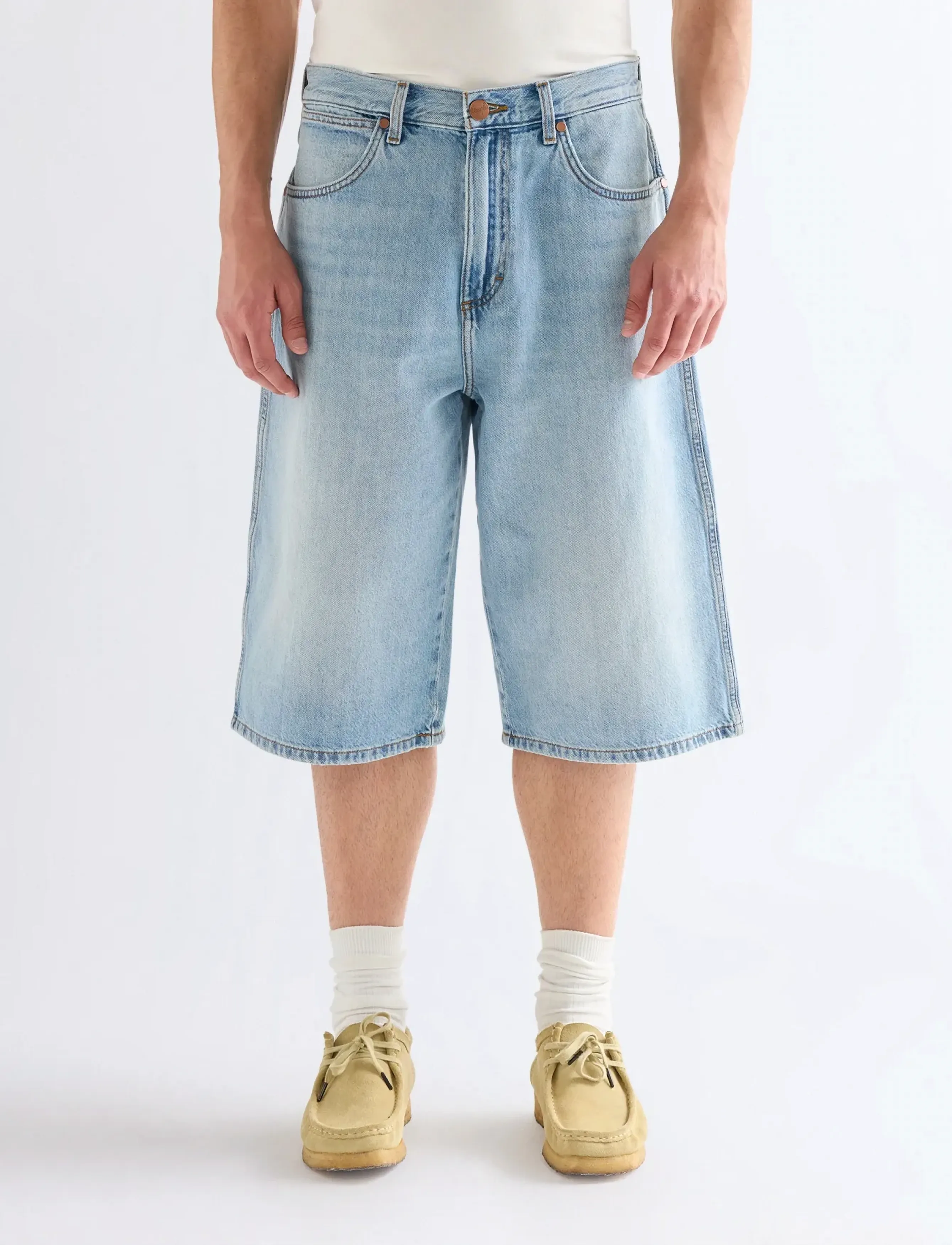 Wrangler JORT SHORTS - Teksariided - DAWN / blue