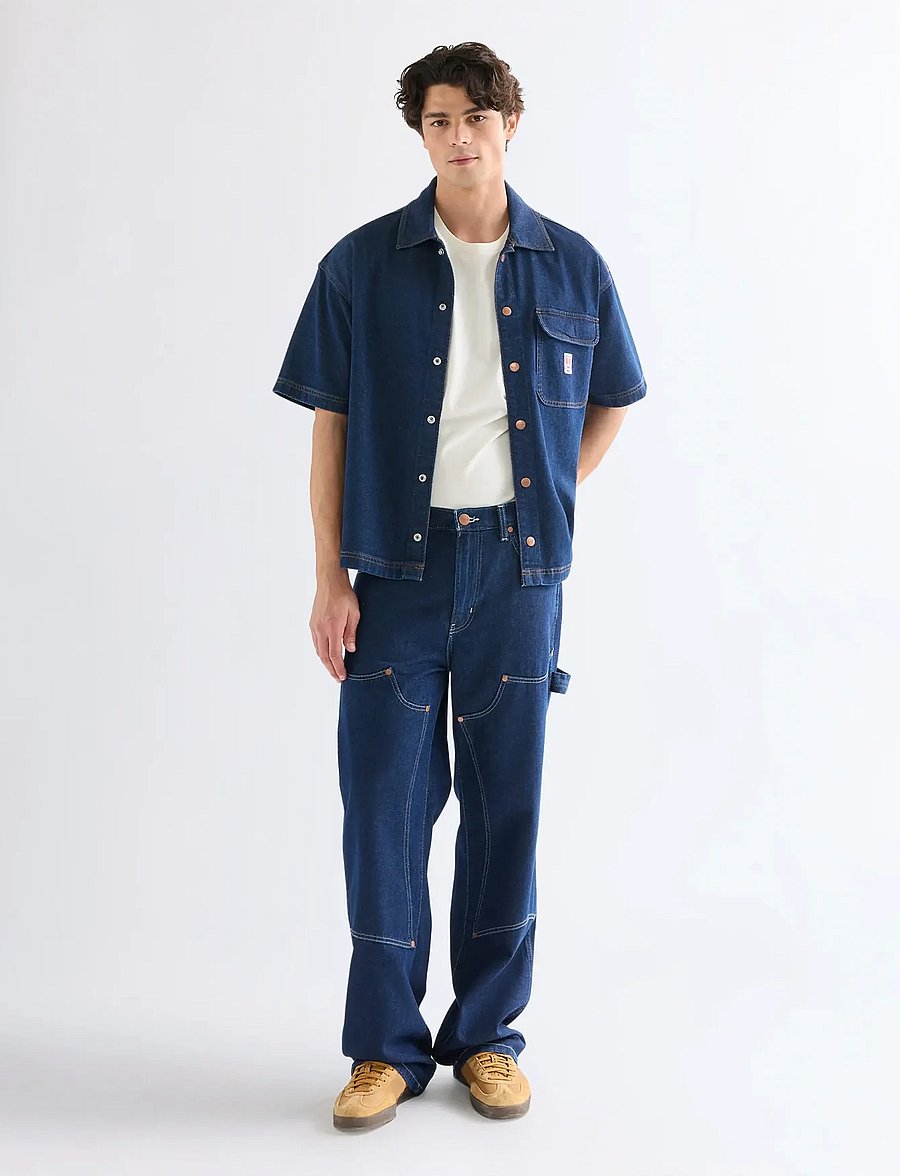 Wrangler - DOUBLE KNEE CARPENTER - weite jeans - rinsed - 4