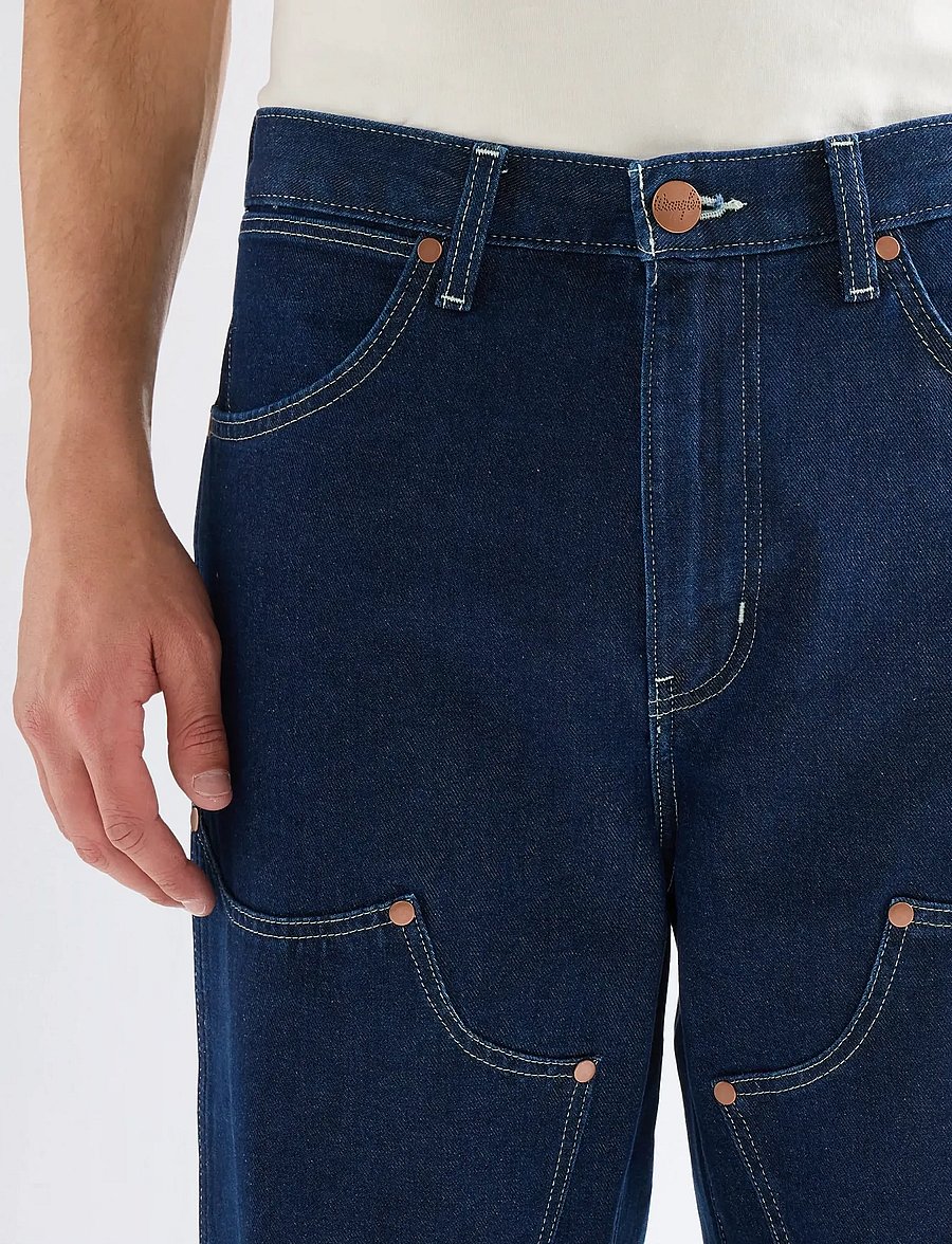 Wrangler - DOUBLE KNEE CARPENTER - weite jeans - rinsed - 5