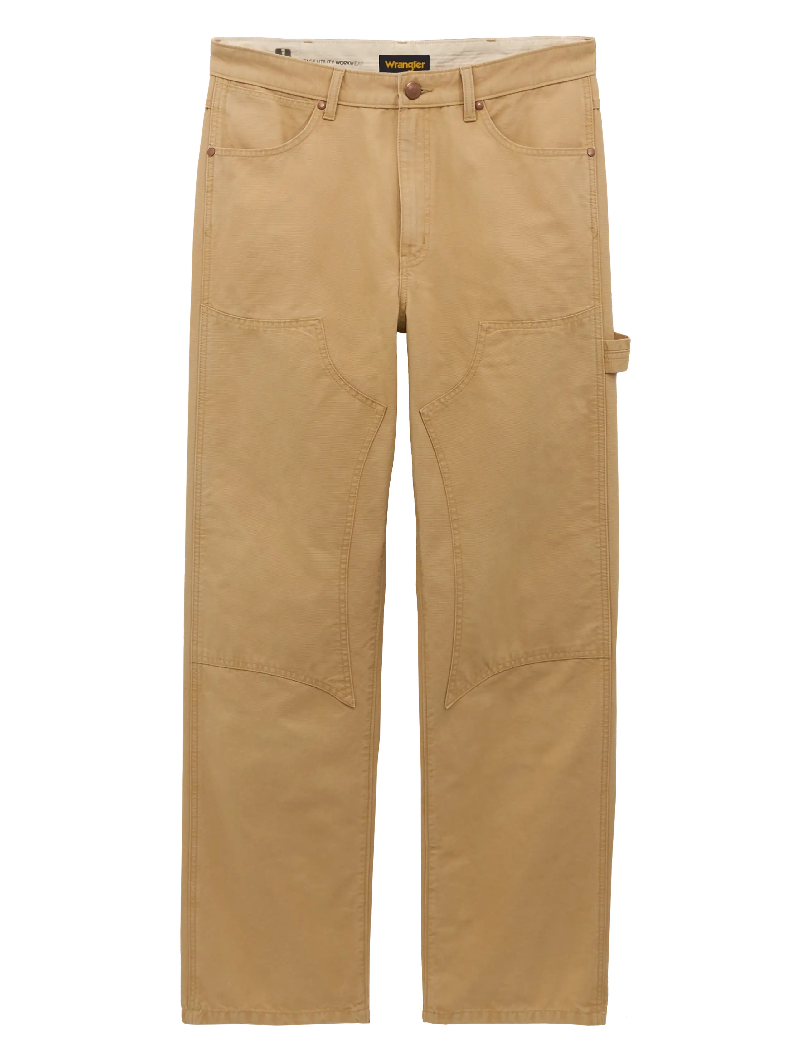 WRANGLER Double Knee Carpenter Beige - 33x34 - Herren