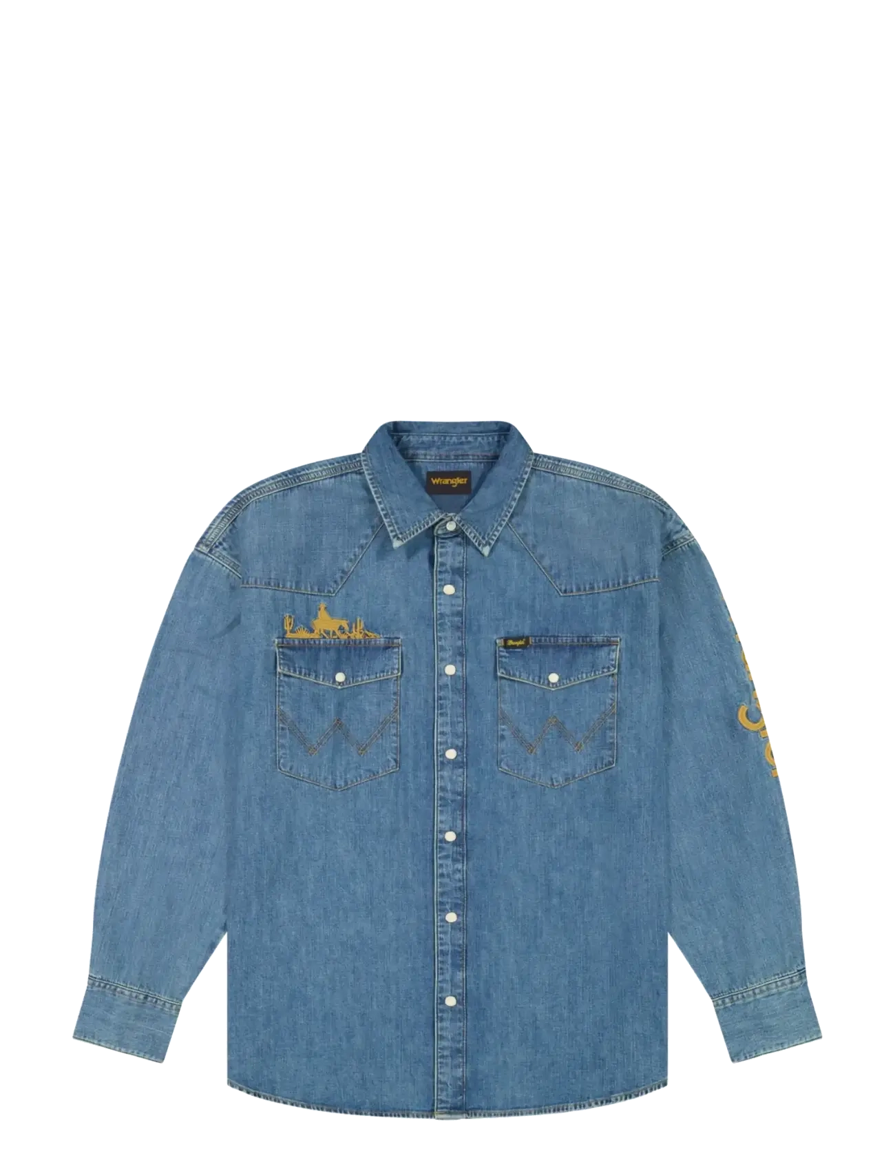 WRANGLER Western Shirt Blau - Mx00 - Herren