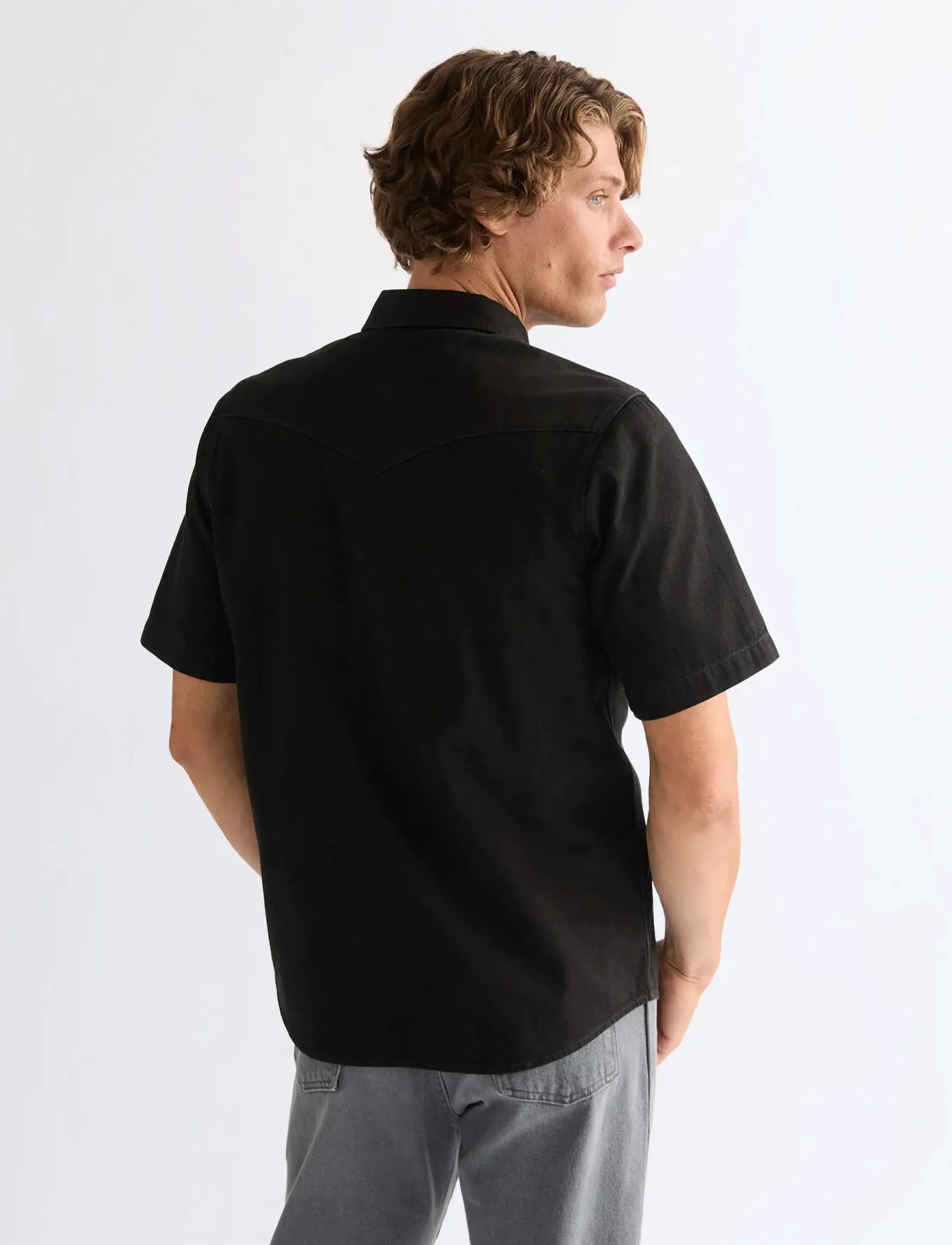 Wrangler - SS WESTERN SHIRT - jeansskjortor - rinse black - 3
