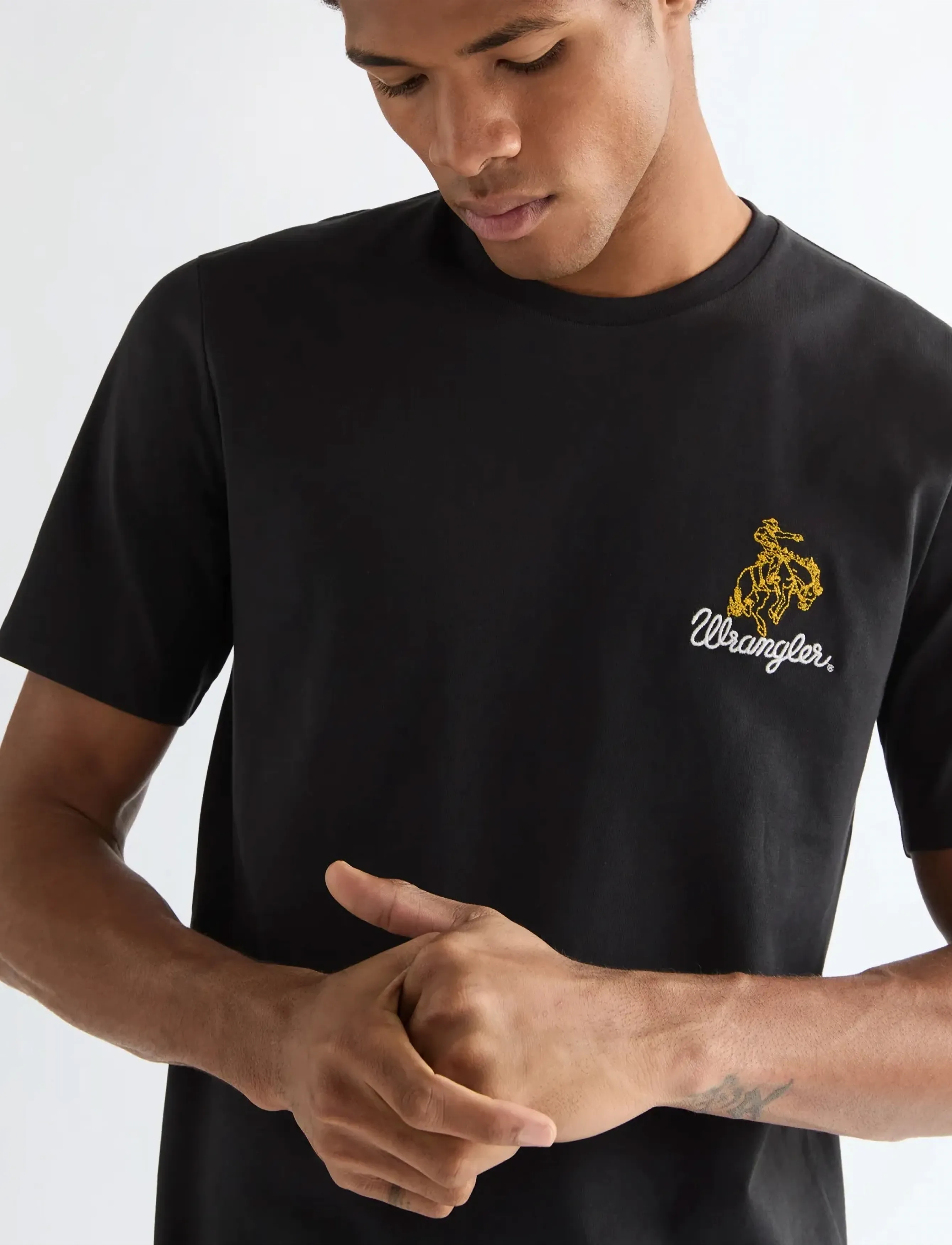 Wrangler - EMBROIDERY TEE - laveste priser - black - 5