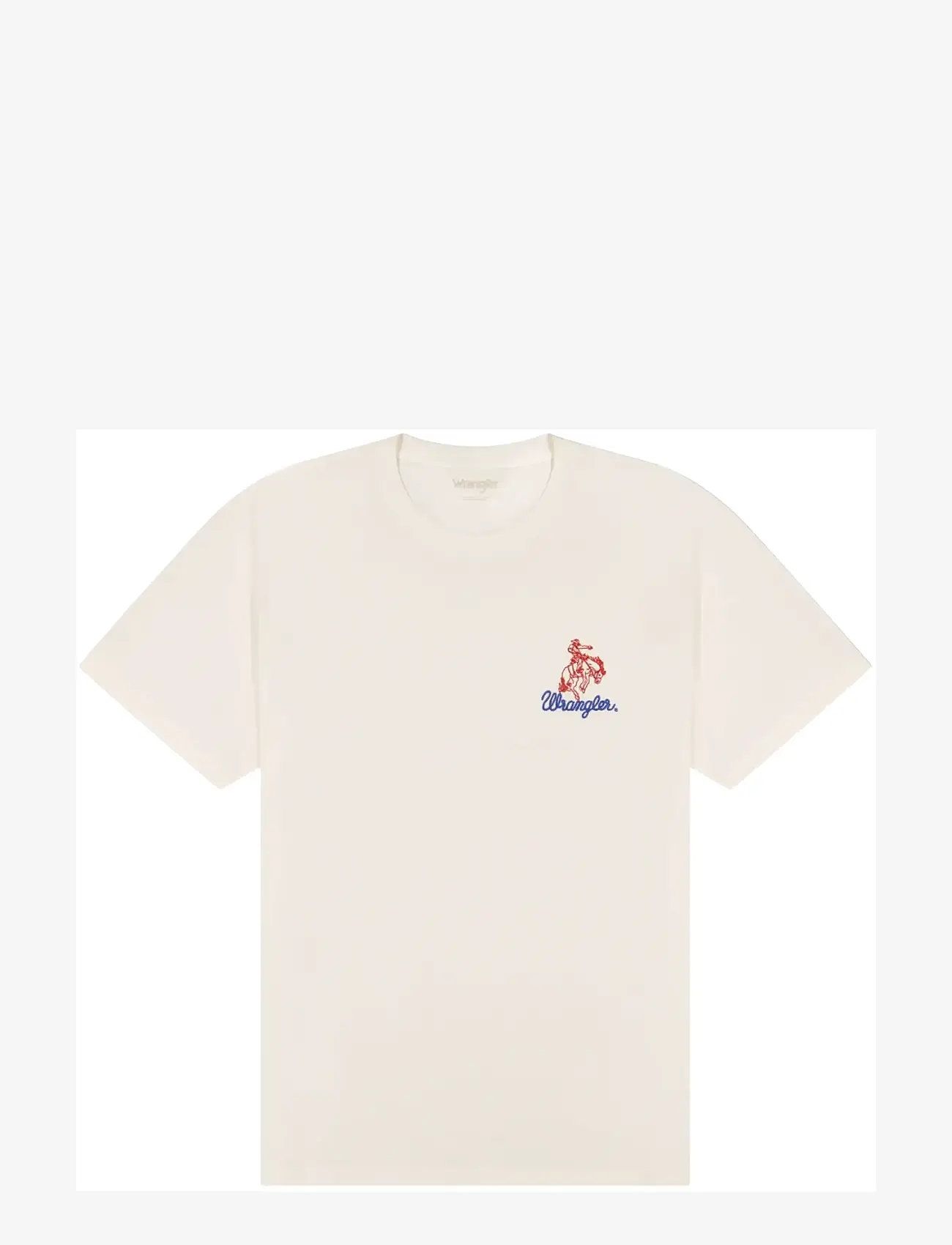 Wrangler - EMBROIDERY TEE - kortærmede t-shirts - worn white - 1