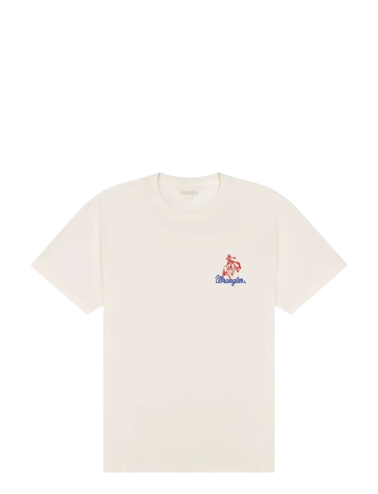 Wrangler EMBROIDERY TEE - Wrangler - WORN WHITE / cream