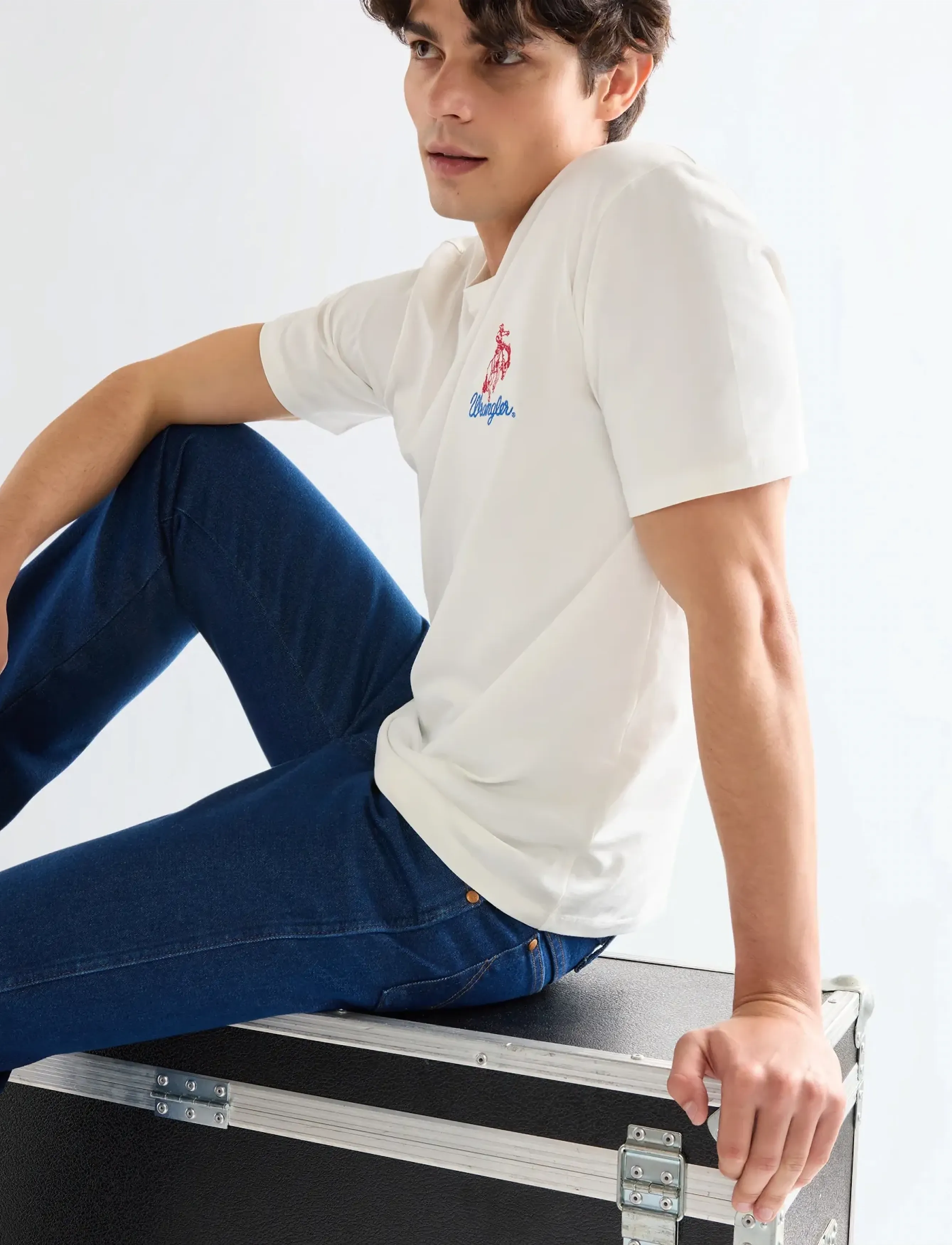 WRANGLER Embroidery Tee t-shirts - bas herr – bild 5