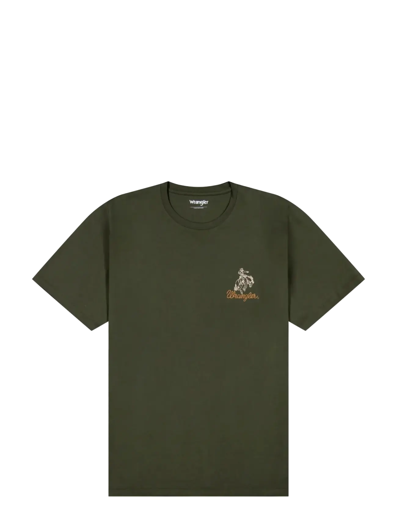 Wrangler EMBROIDERY TEE - T-shirts - DEEP DEPTHS / khaki/green