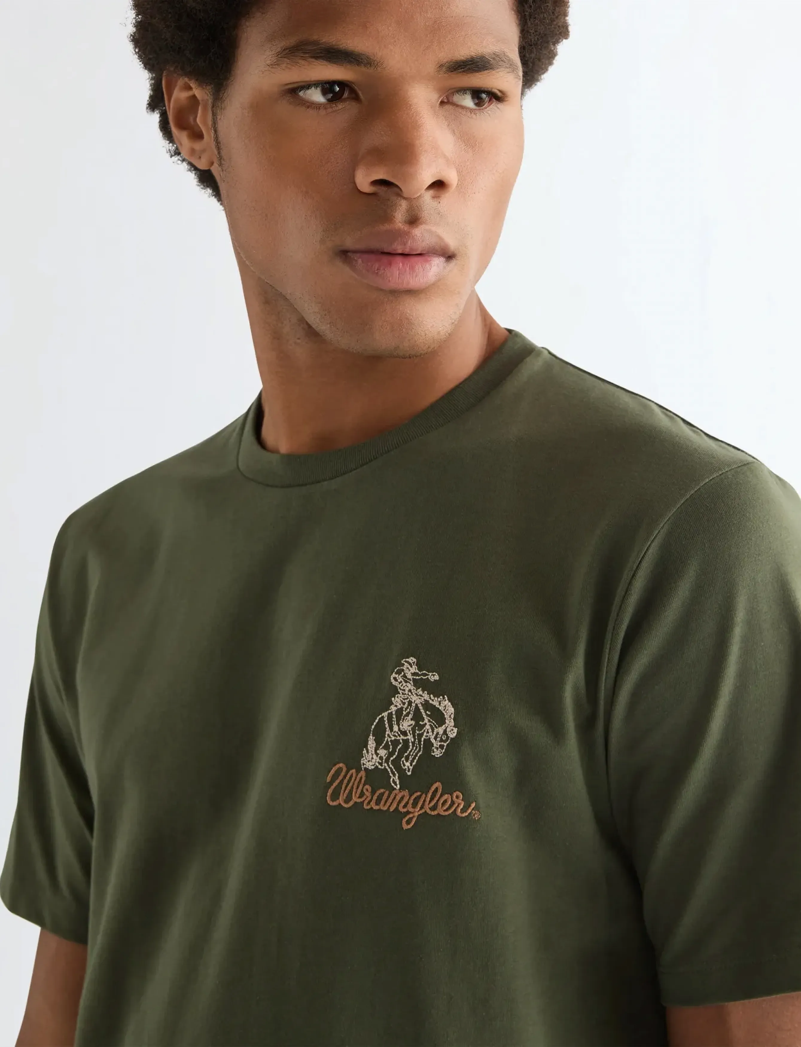Wrangler - EMBROIDERY TEE - short-sleeved t-shirts - deep depths - 5