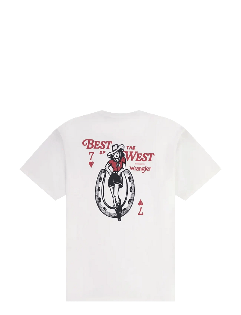 Wrangler - VINTAGE TEE - kortærmede t-shirts - worn white - 2