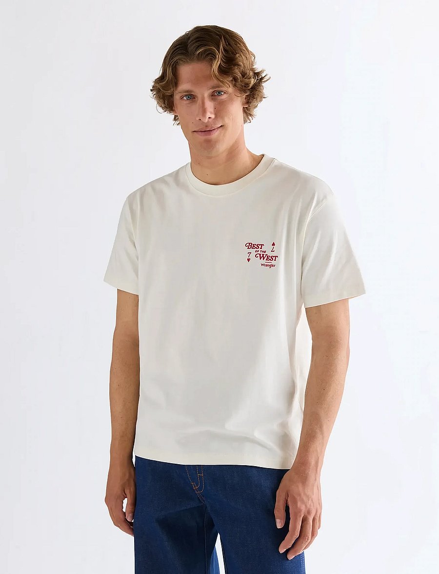 Wrangler - VINTAGE TEE - kurzärmelig - worn white - 3
