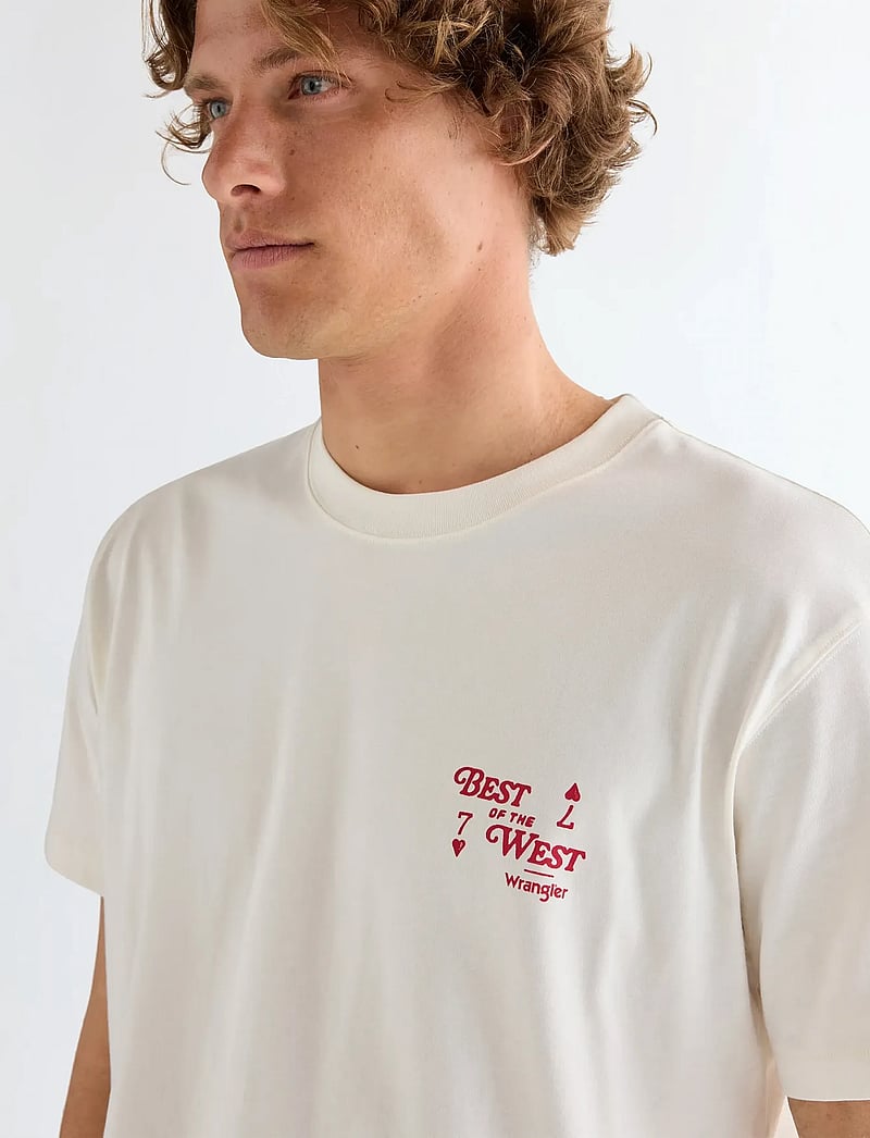 Wrangler - VINTAGE TEE - kortærmede t-shirts - worn white - 5