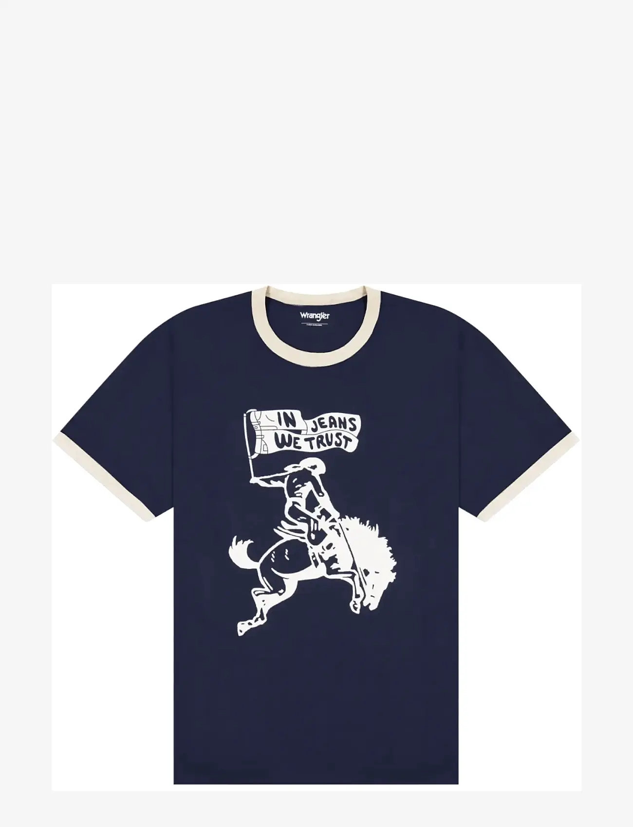 Wrangler RINGER TEE - T-Shirts - NAVY / navy