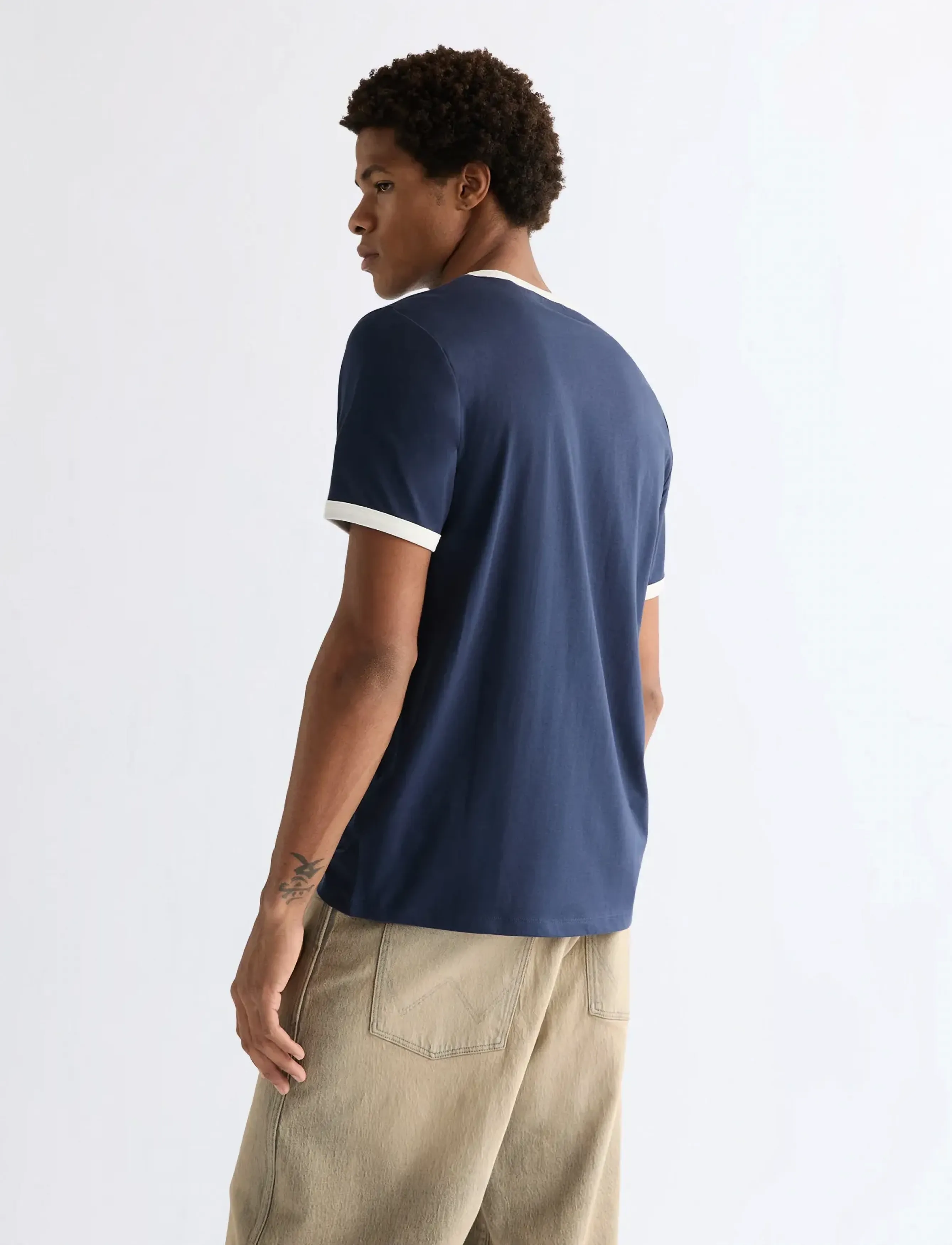Wrangler - RINGER TEE - alhaisimmat hinnat - navy - 2