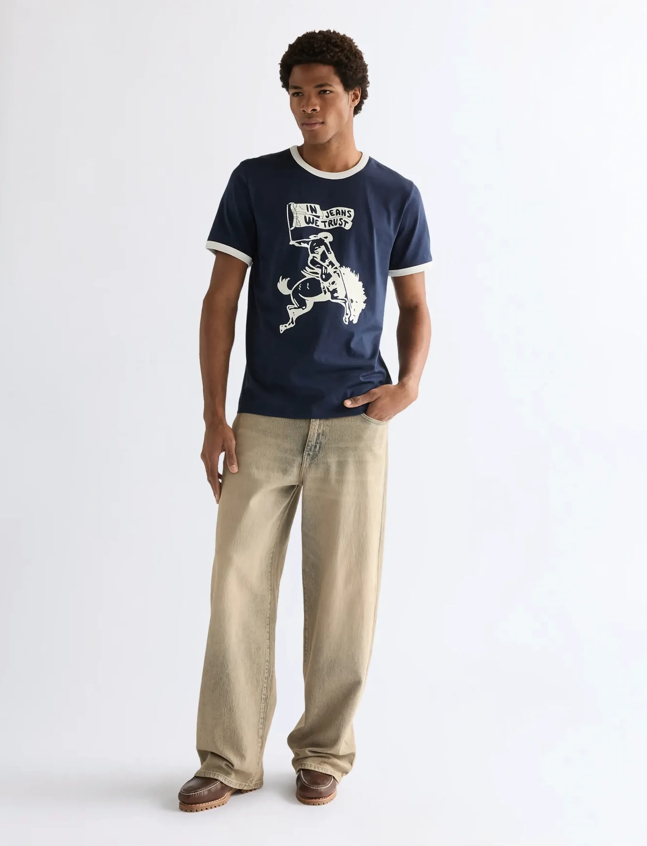 Wrangler - RINGER TEE - alhaisimmat hinnat - navy - 3