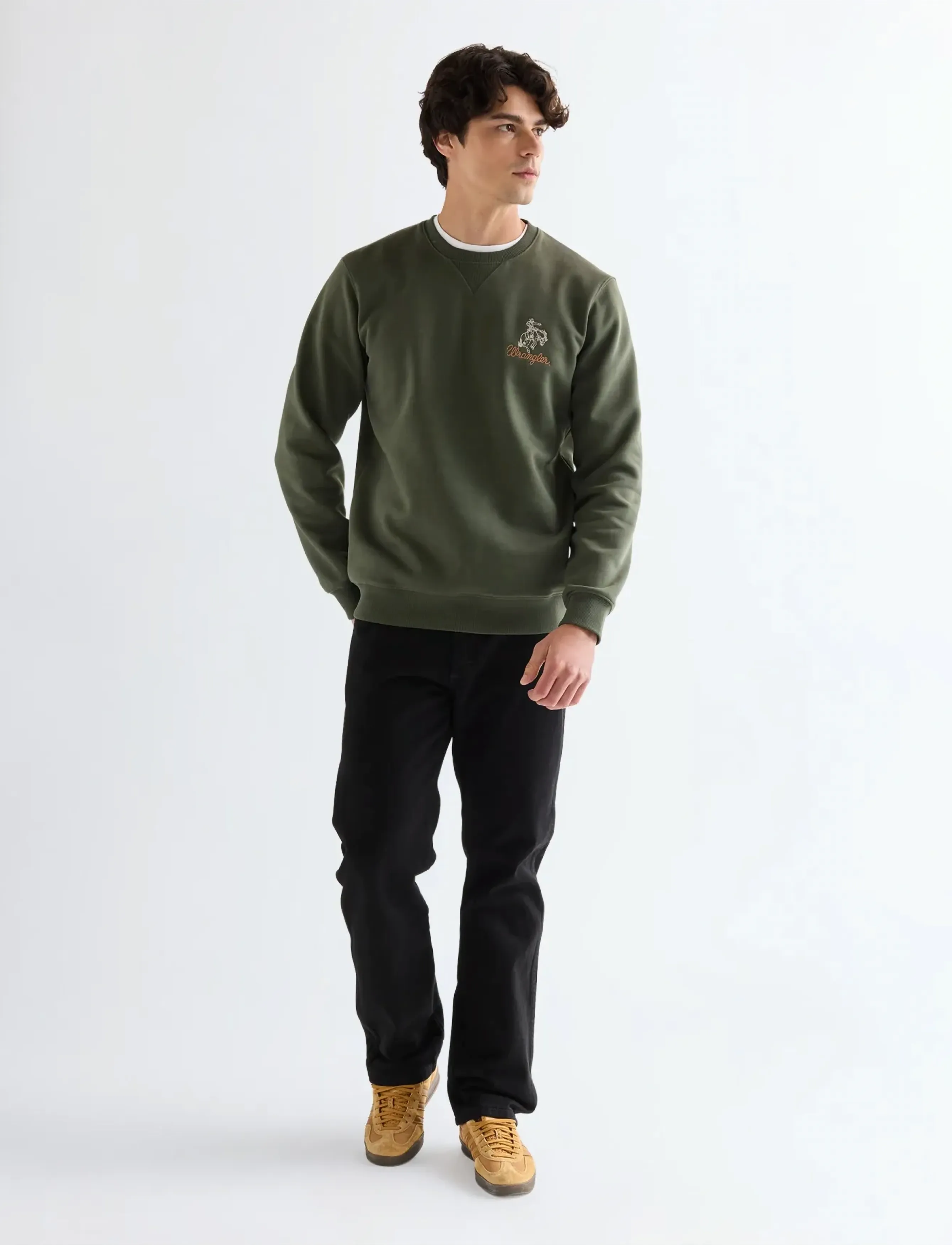 Wrangler - EMBROIDERY CREW - kolleksjoner - deep depths - 4