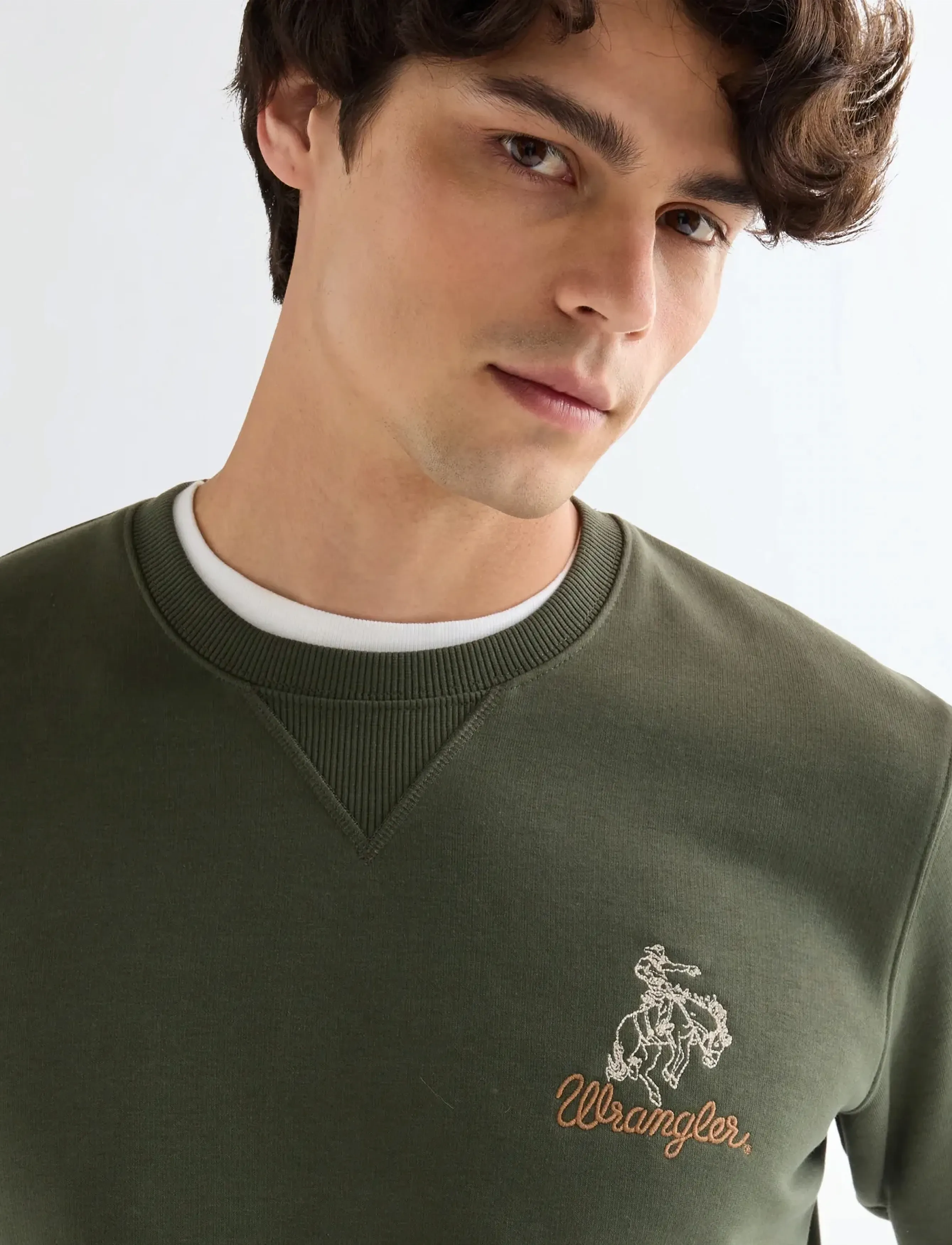 Wrangler - EMBROIDERY CREW - kolleksjoner - deep depths - 5