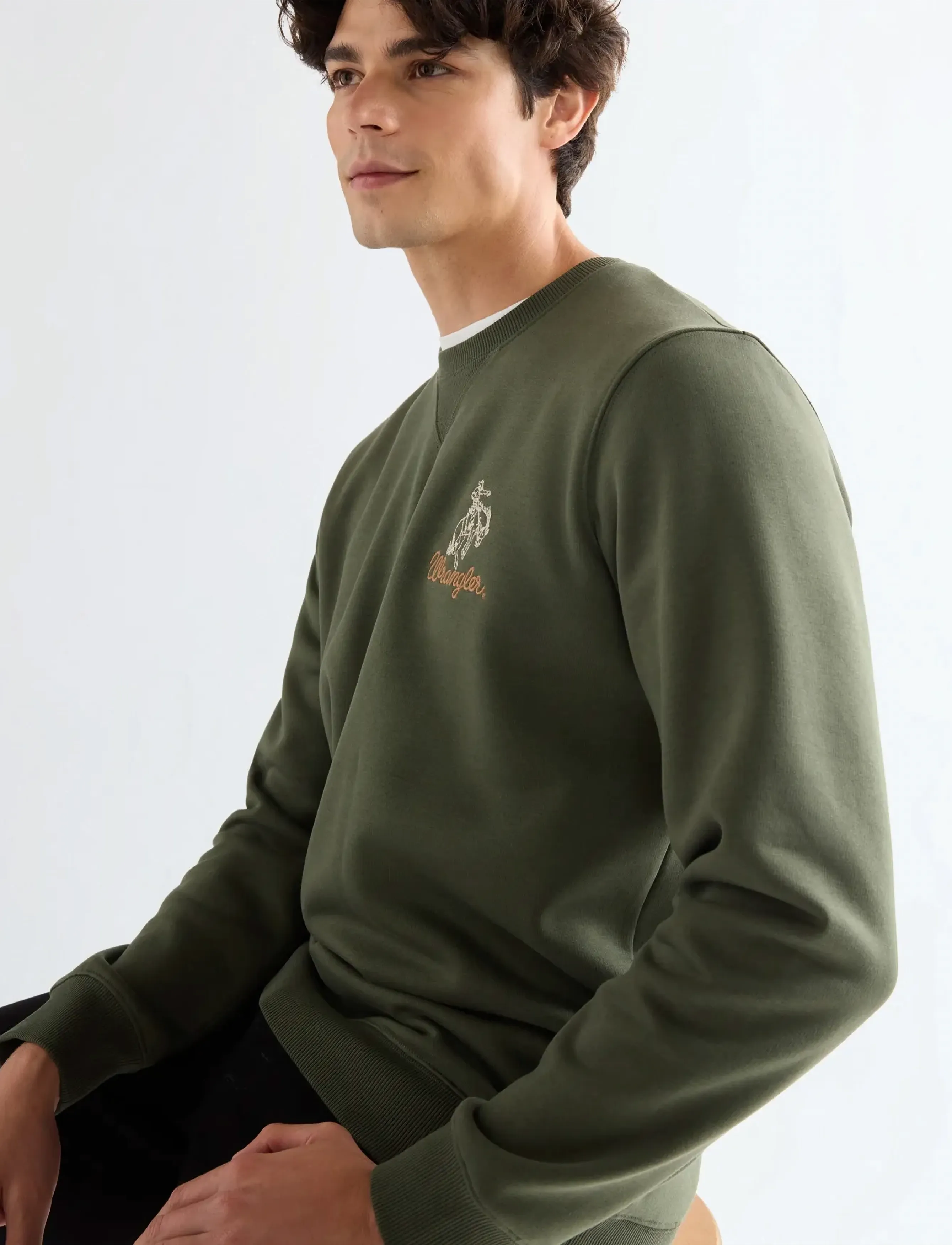 WRANGLER Embroidery Crew sweatshirts herr – bild 5