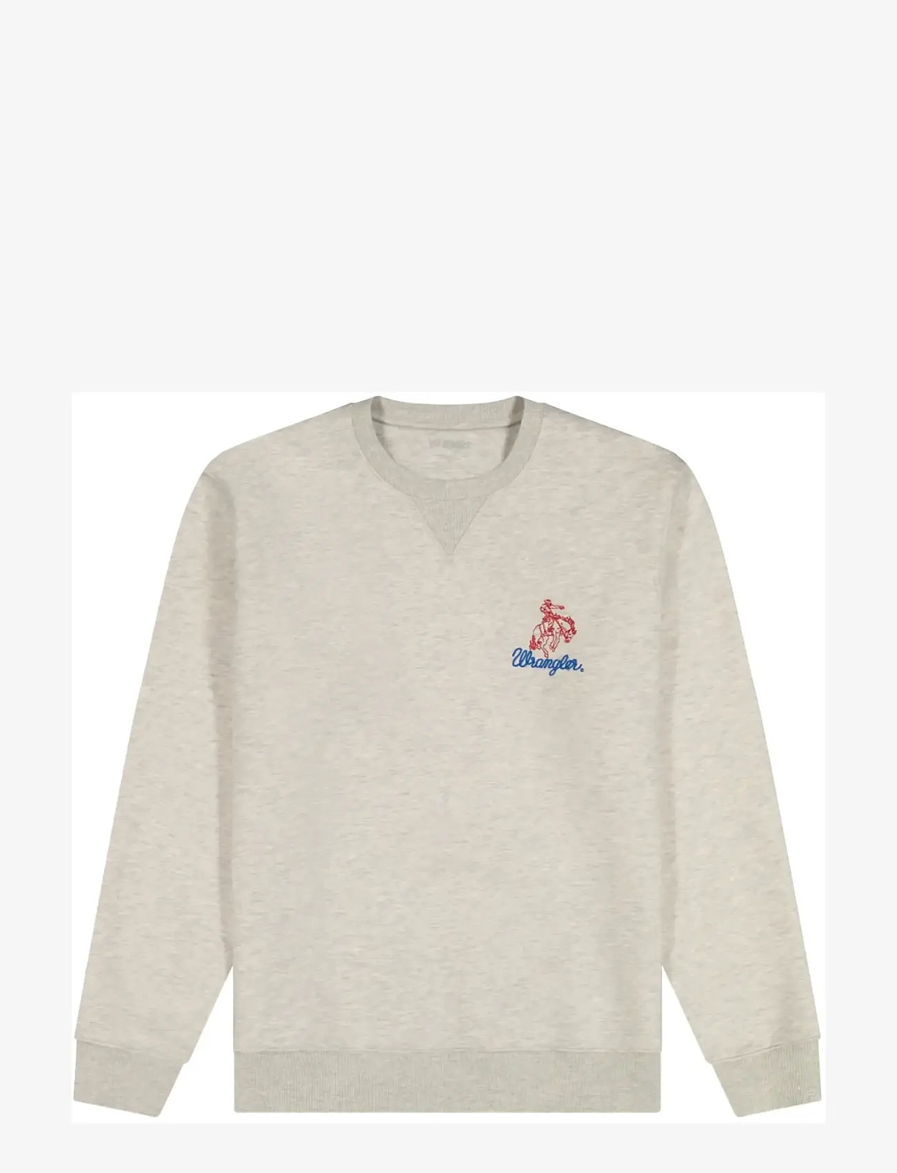Wrangler - EMBROIDERY CREW - kollektioner - oat mel - 1