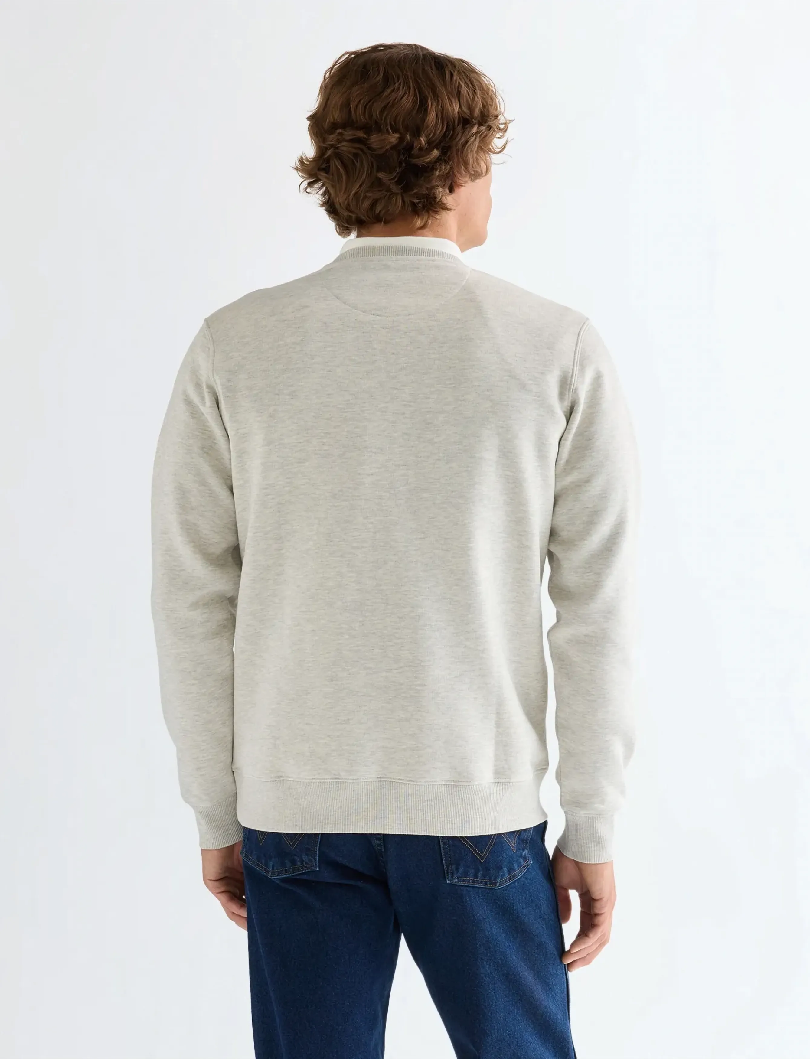 Wrangler - EMBROIDERY CREW - sweatshirts - oat mel - 3