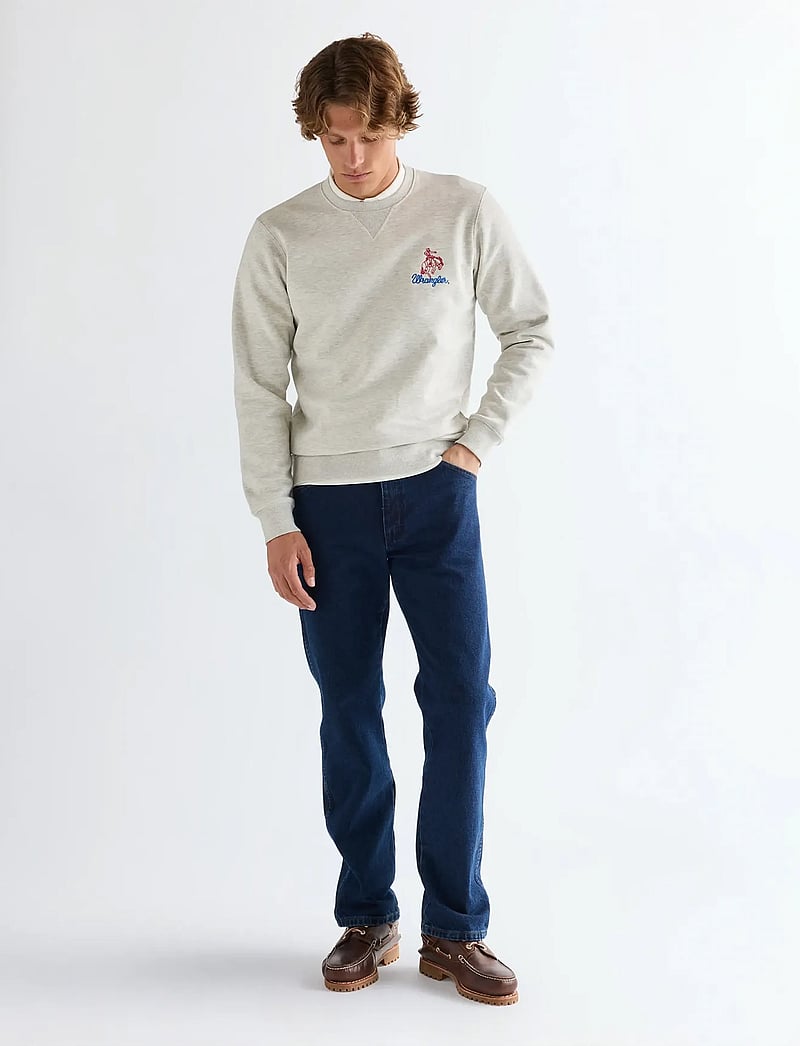 Wrangler - EMBROIDERY CREW - kollektionen - oat mel - 4