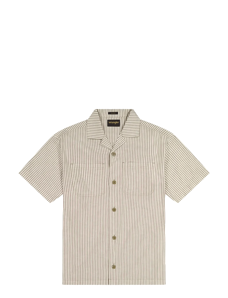 Wrangler - SS RESORT SHIRT - kortärmade skjortor - gothic olive - 1