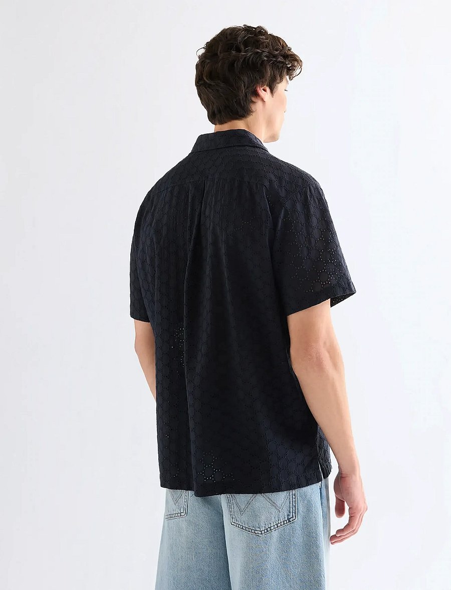 Wrangler - SS RESORT SHIRT - kurzarmhemden - dark navy - 2