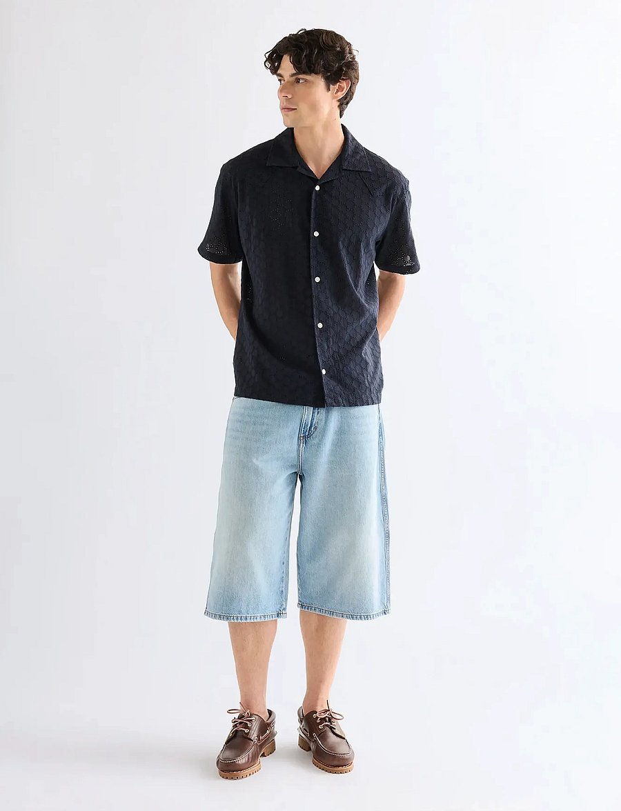 Wrangler - SS RESORT SHIRT - kurzarmhemden - dark navy - 3