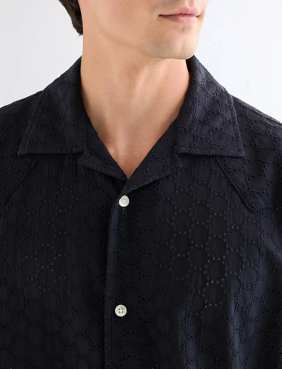 Wrangler - SS RESORT SHIRT - kurzarmhemden - dark navy - 5