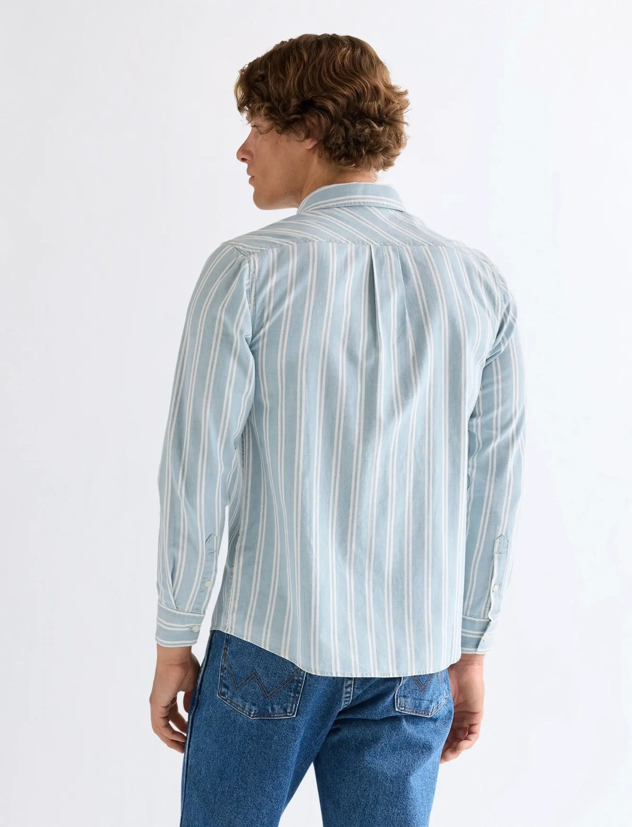 Wrangler - CHAMBRAY SHIRT - gestreepte overhemden - light stripe - 3