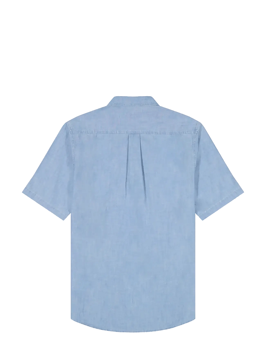 Wrangler - SS CHAMBRAY SHIRT - kurzarmhemden - indigo - 2