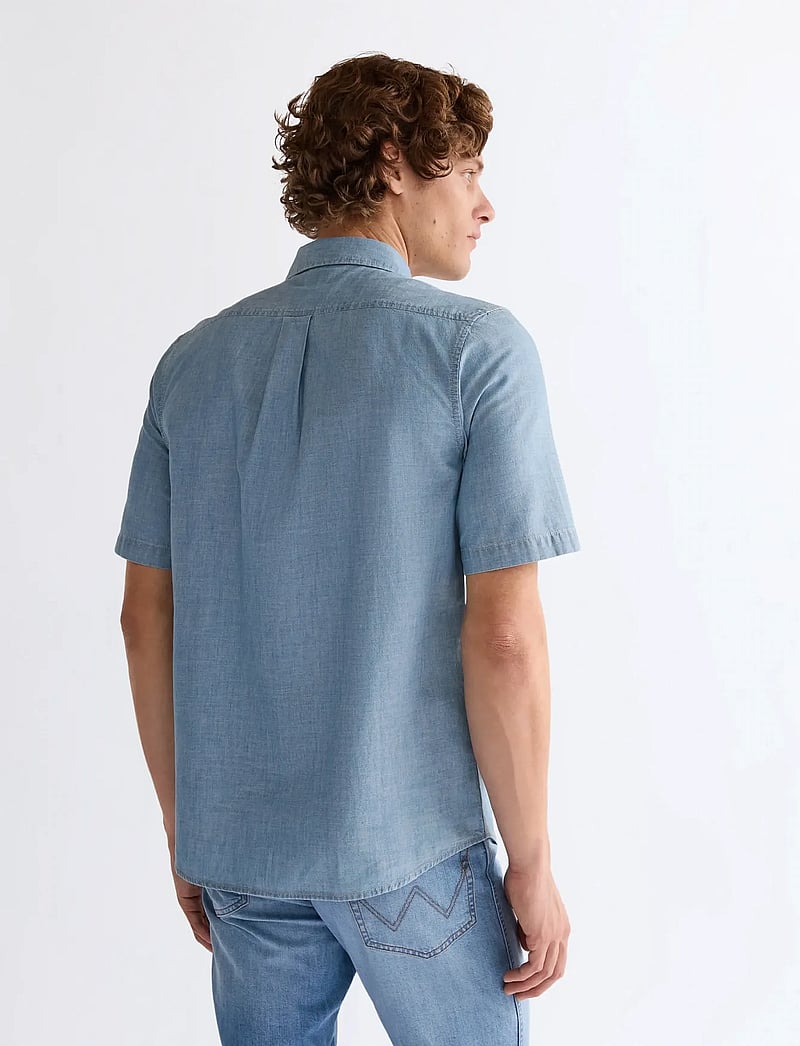 Wrangler - SS CHAMBRAY SHIRT - kortærmede skjorter - indigo - 3