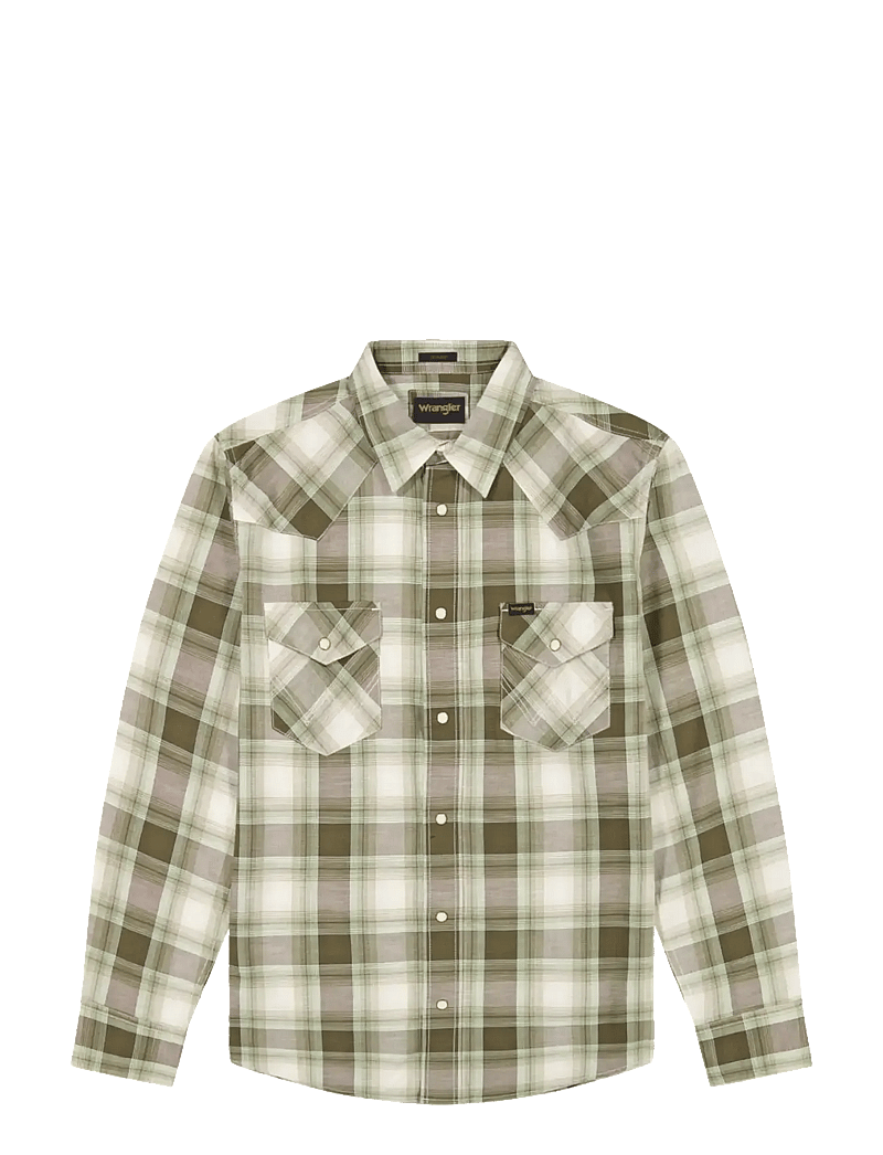 Wrangler - WESTERN SHIRT - jeanshemden - green tan - 1