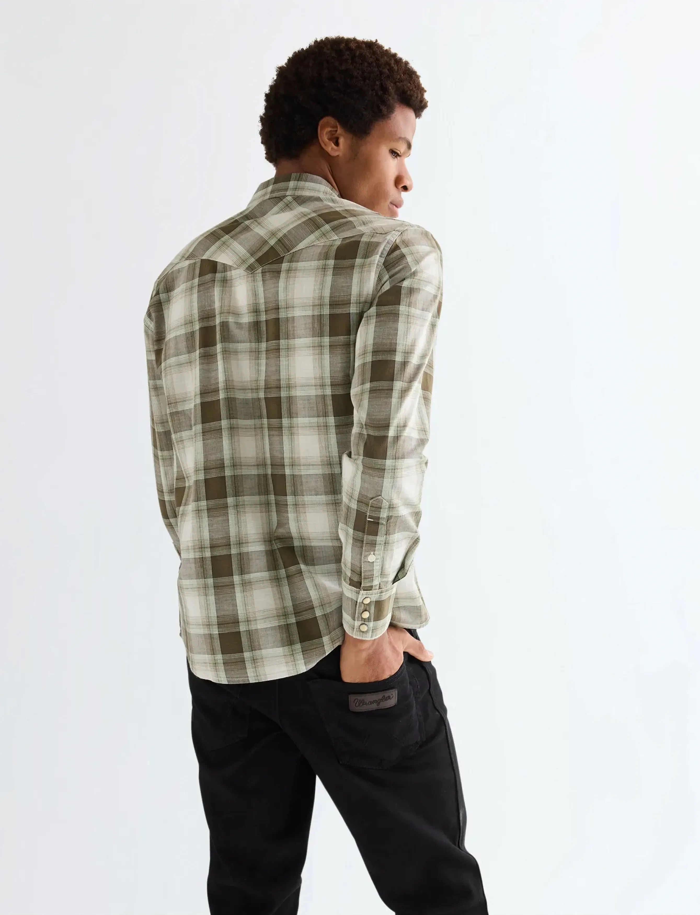 Wrangler - WESTERN SHIRT - koszule casual - green tan - 3