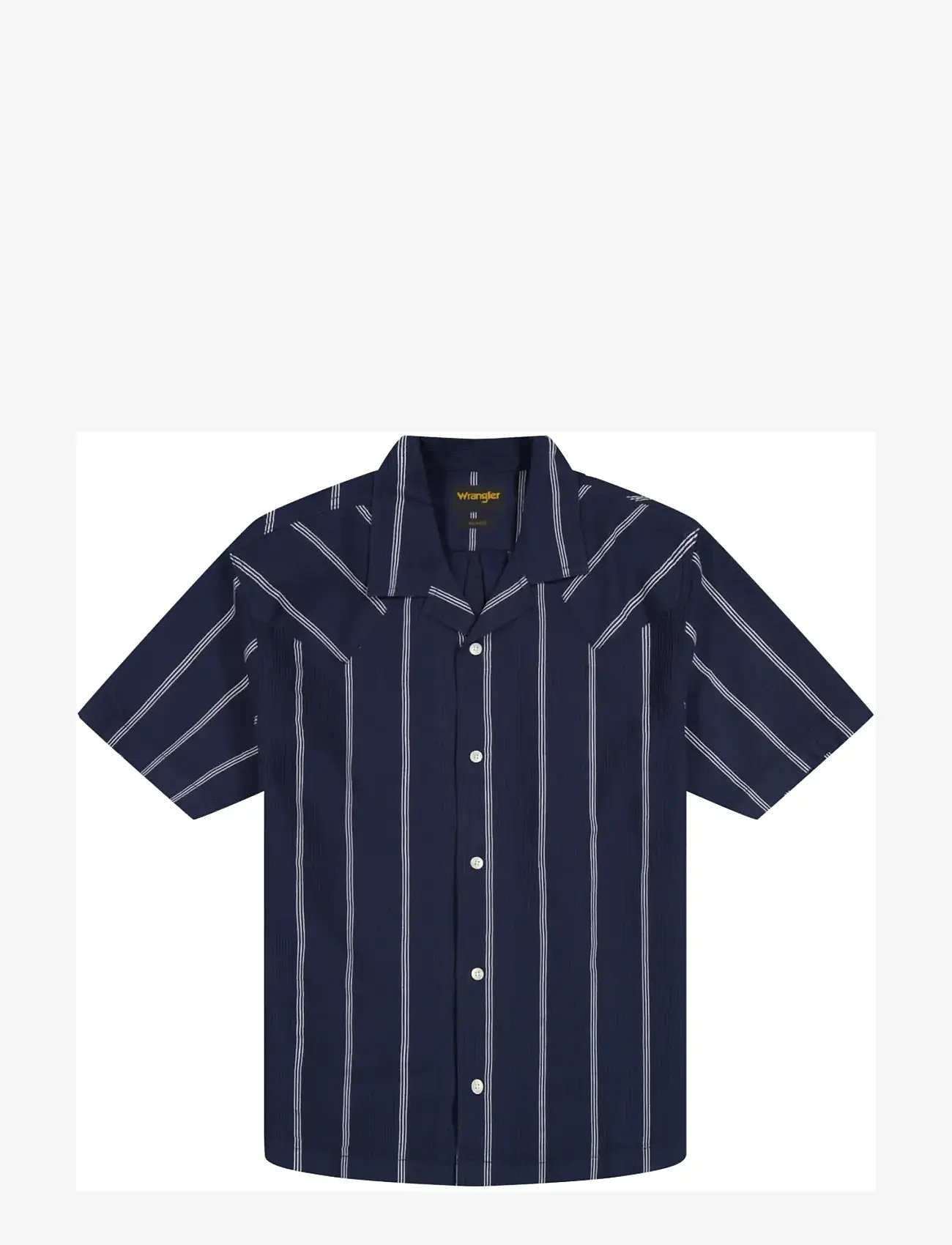 Wrangler - SS W RESORT SHIRT - randiga skjortor - navy white - 1