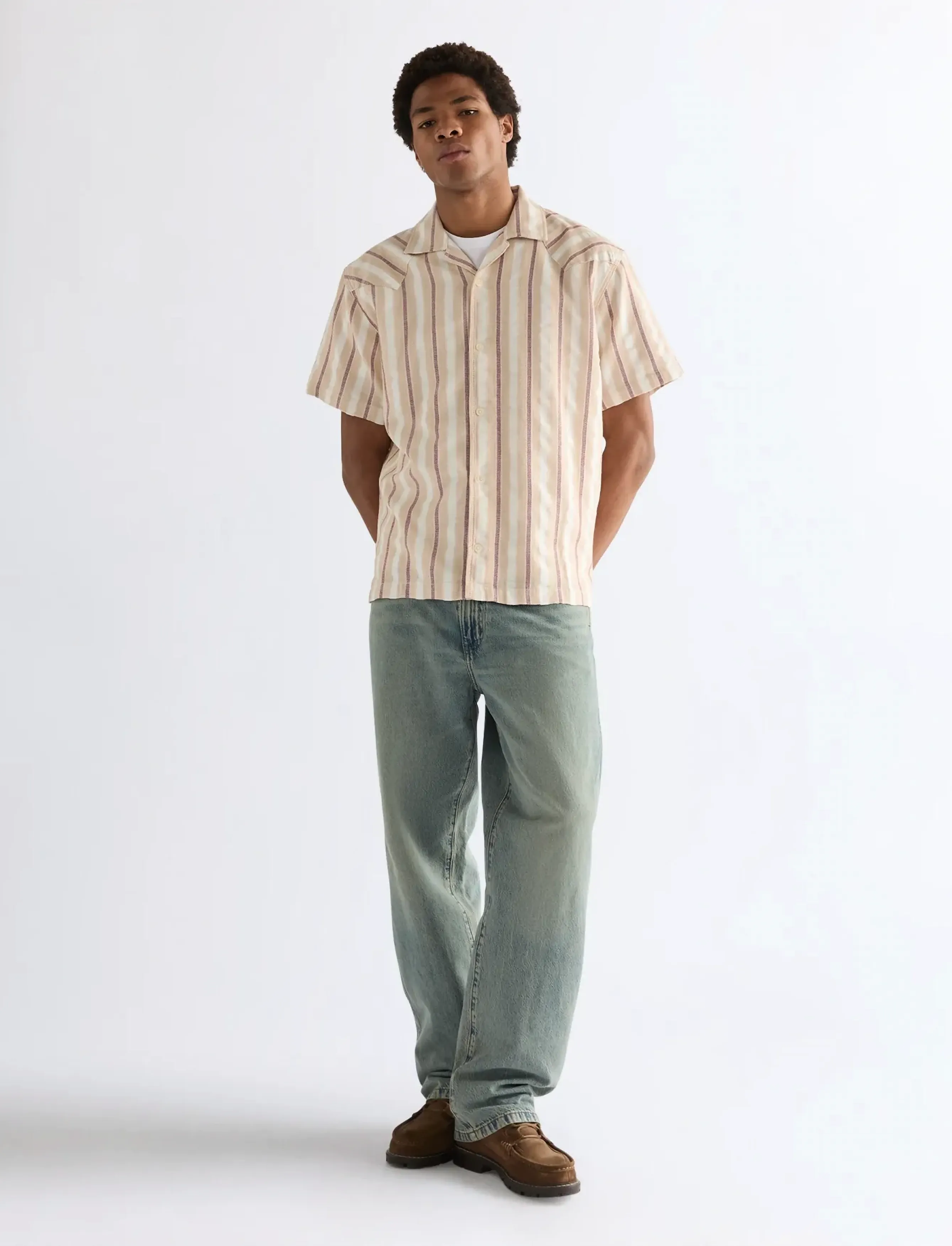 Wrangler - SS W RESORT SHIRT - casual skjorter - tan ruby wine - 3