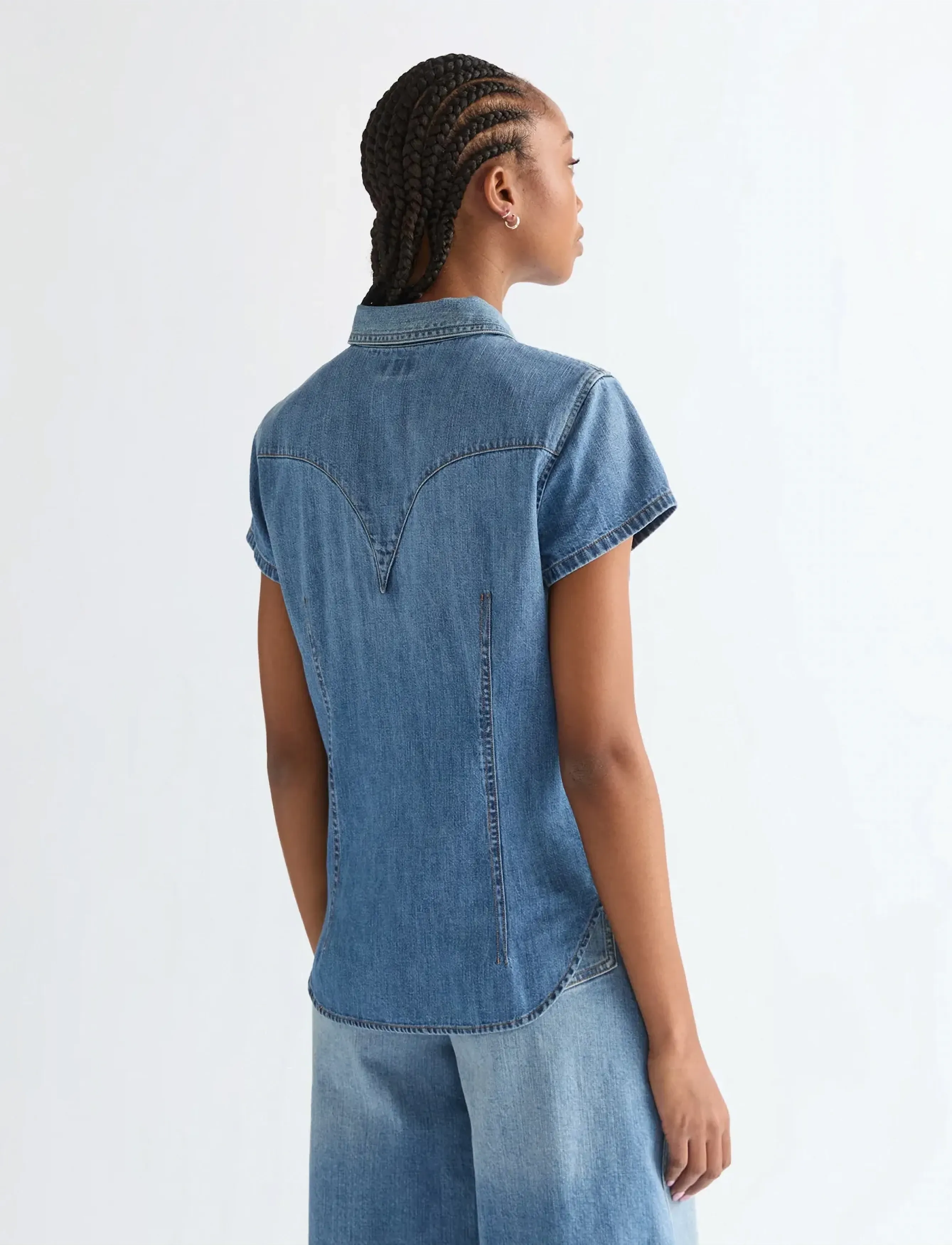 Wrangler - SS STYLIZED WESTERN - jeansskjortor - hazy horizon - 2