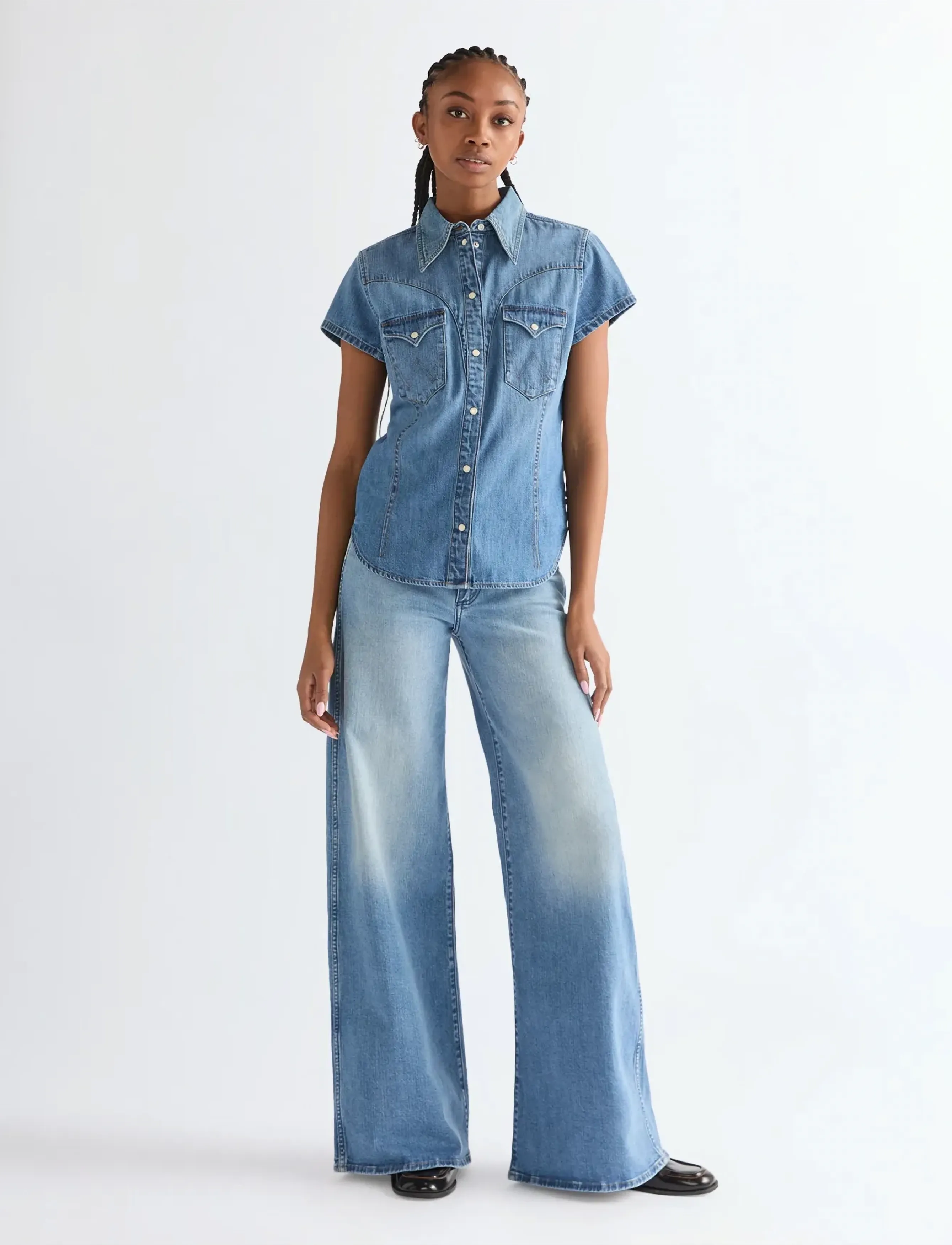 Wrangler - SS STYLIZED WESTERN - jeansskjortor - hazy horizon - 3