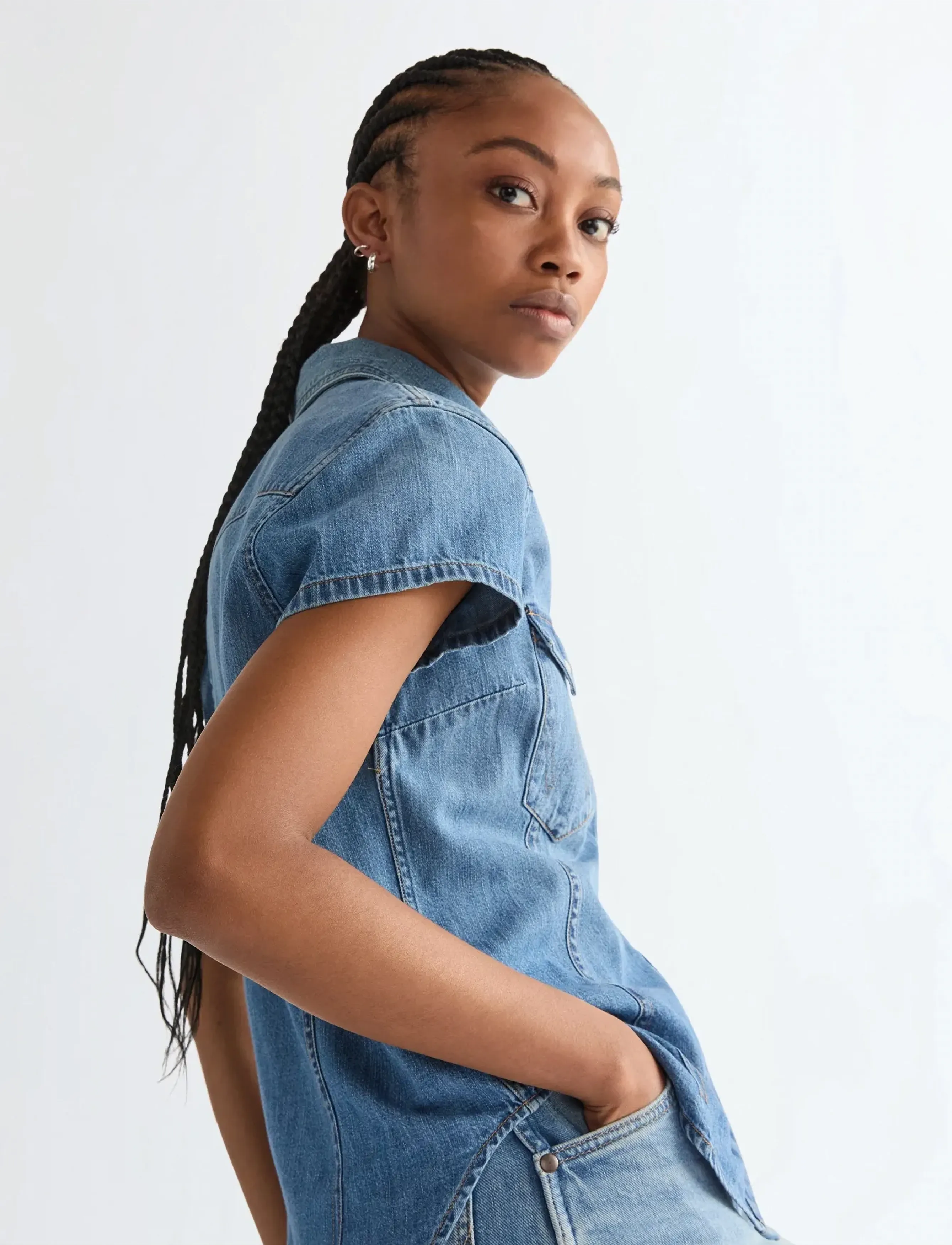 Wrangler - SS STYLIZED WESTERN - jeansskjortor - hazy horizon - 4