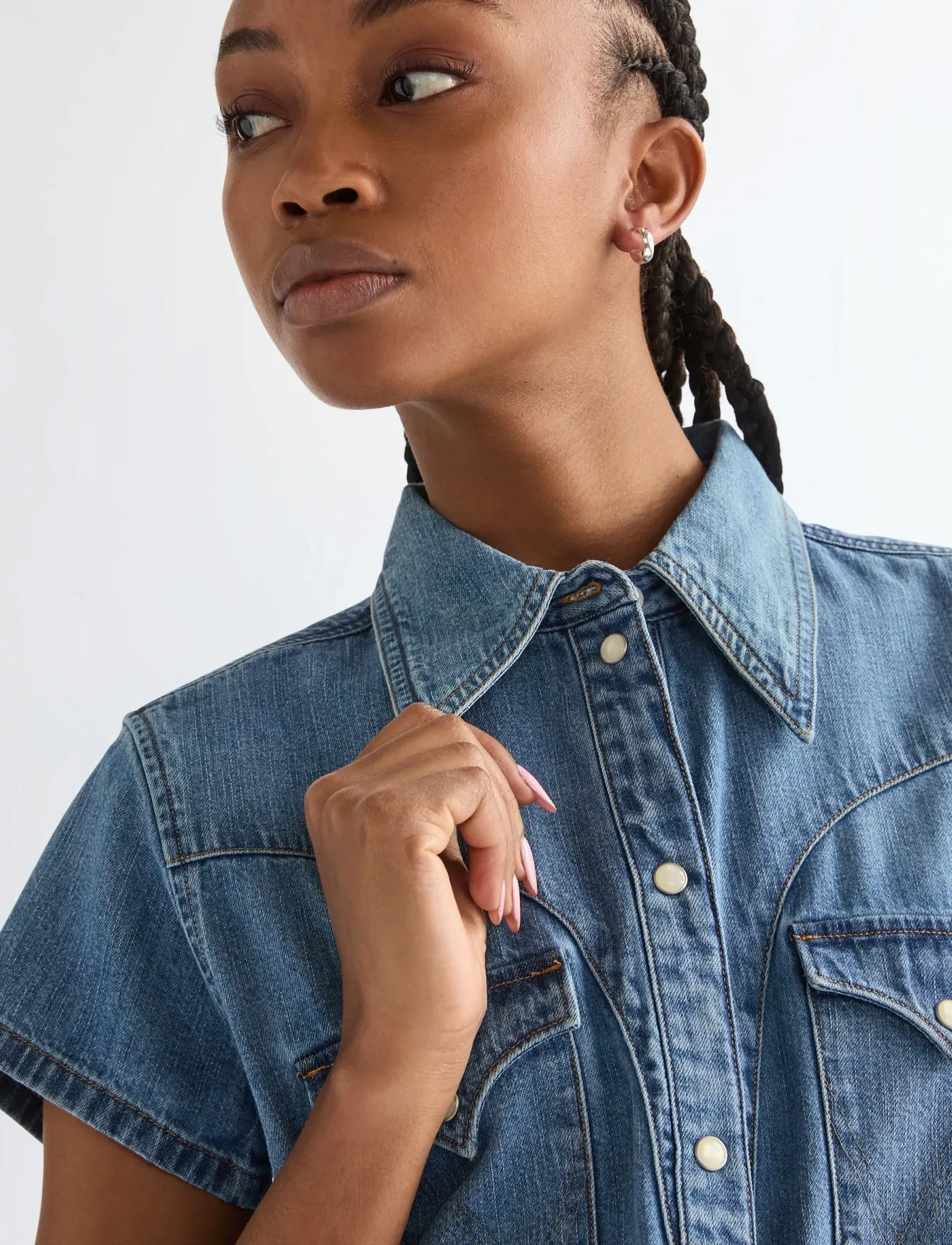 Wrangler - SS STYLIZED WESTERN - jeansskjortor - hazy horizon - 5