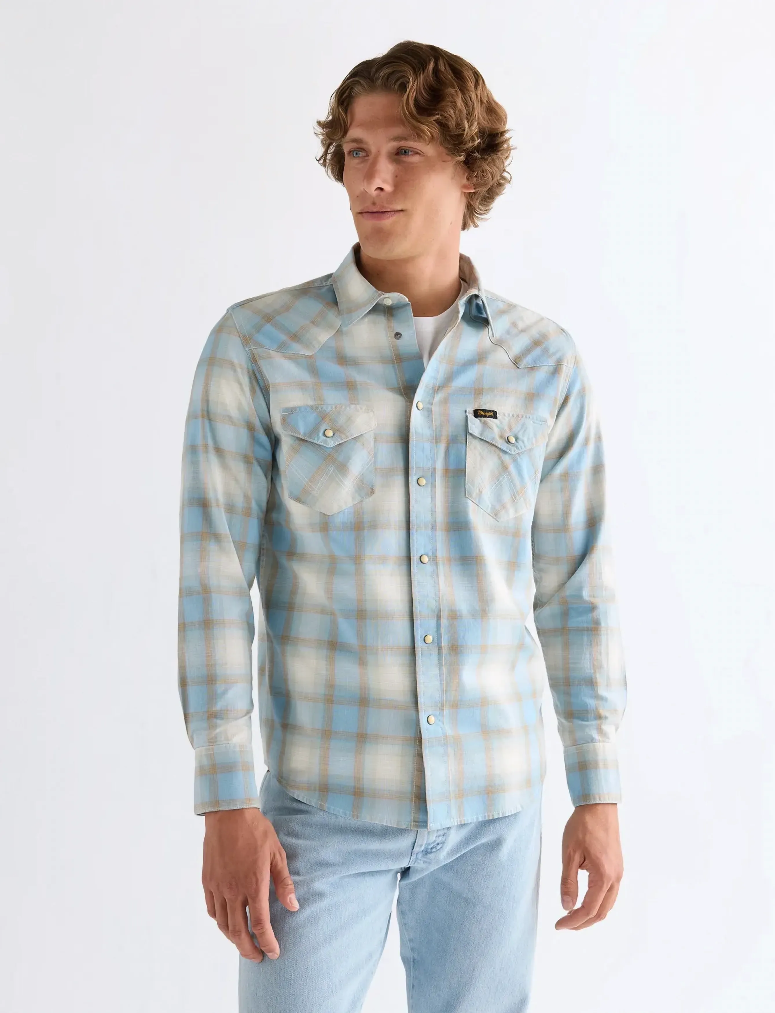 Wrangler WESTERN SHIRT - Ternede skjorter - BLUE TAN / multi